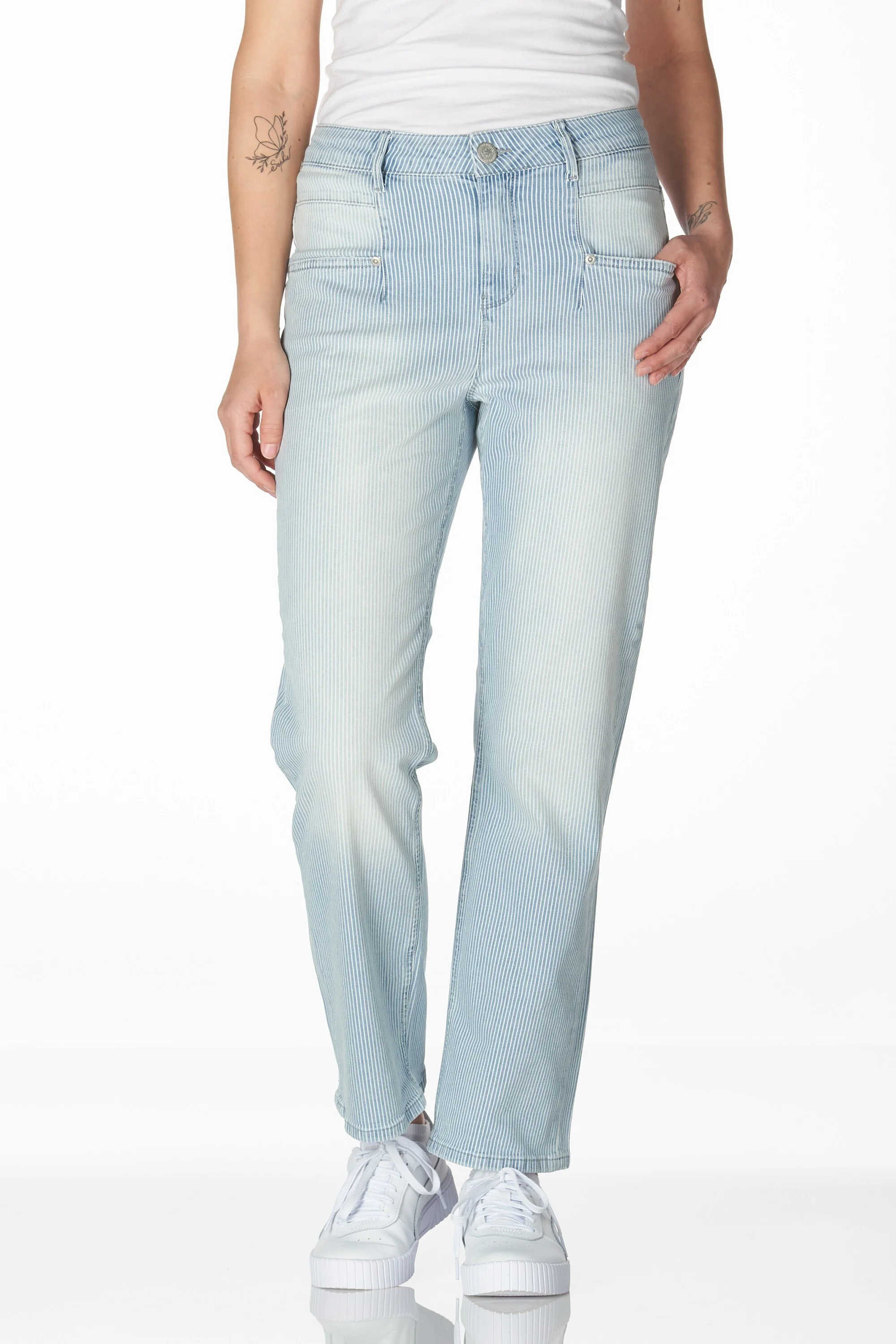 Lucia denim used stripe
