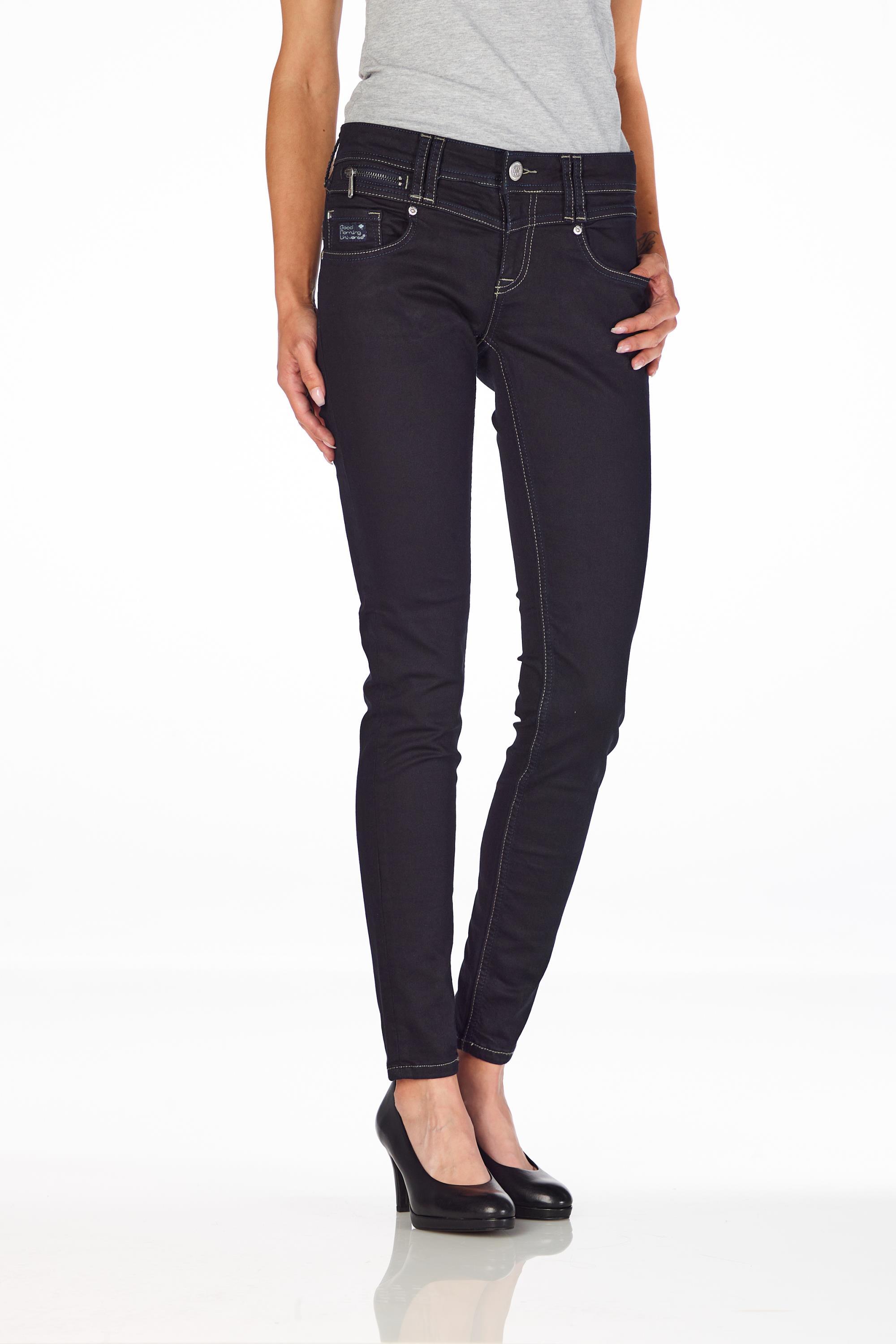 Manuela blue black prewashed