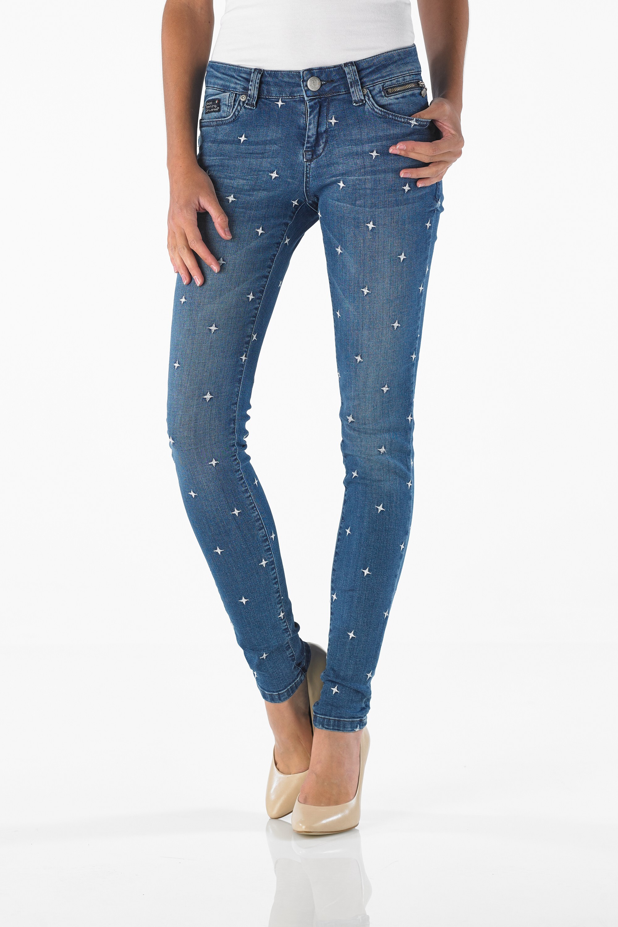 Merty - Slim (Midblue Fantasy  Embroidery)
