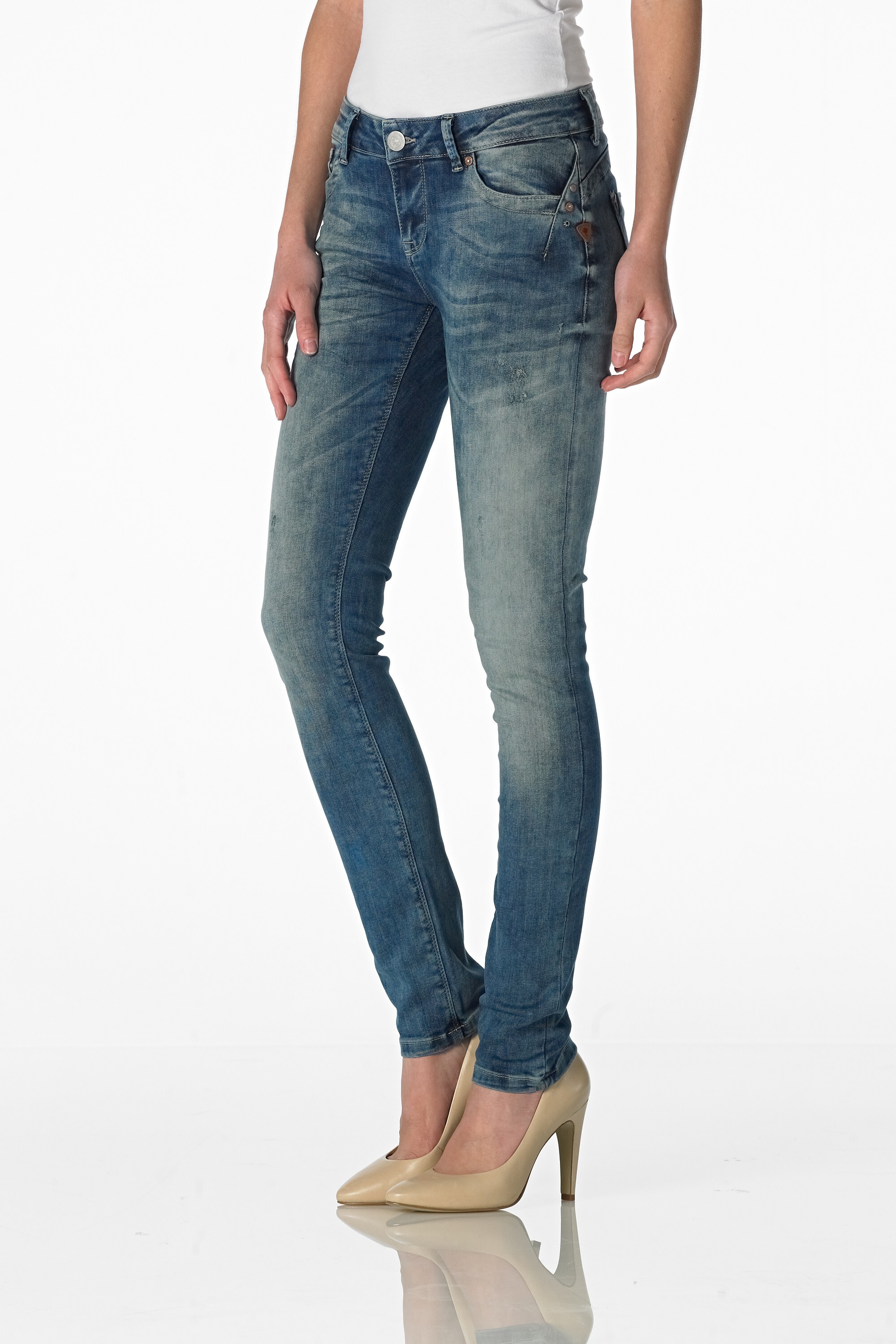 Sunny Highwaist - Slim (Midblue Vintage Effect)