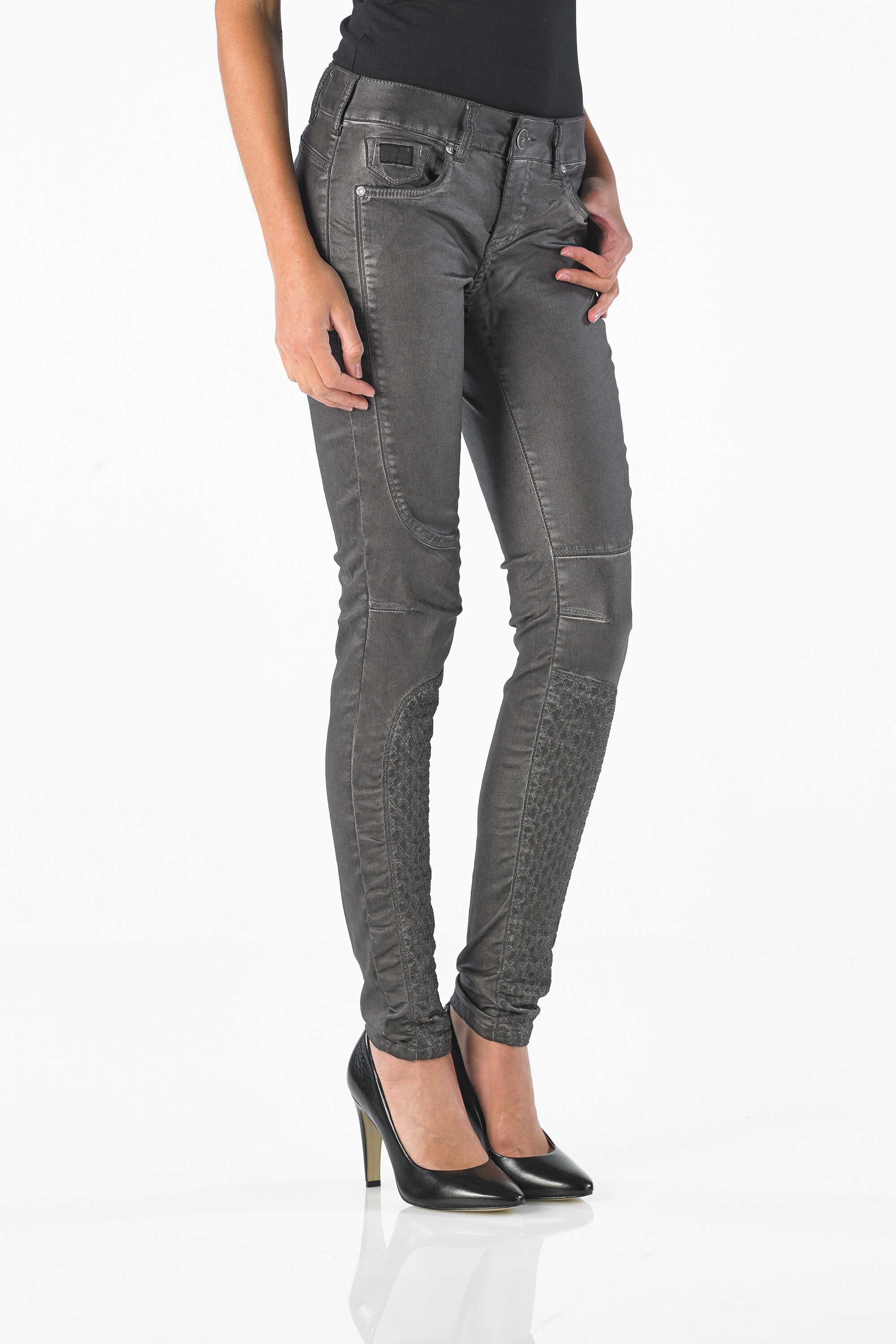 Tori - Superslim (Coated Oil Dyed Midgrey)