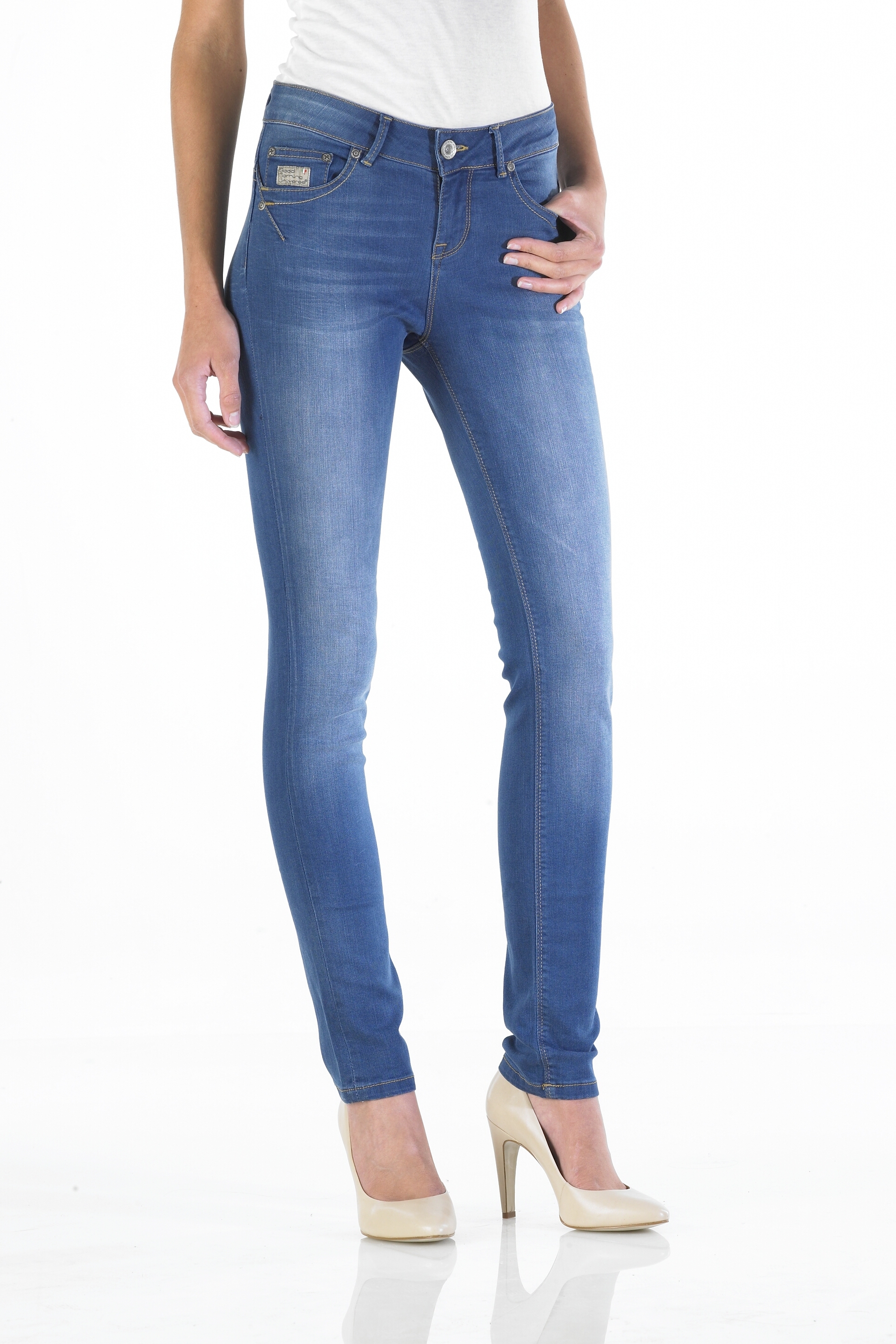 Sunny - Highwaist Slim (Midblue Used)