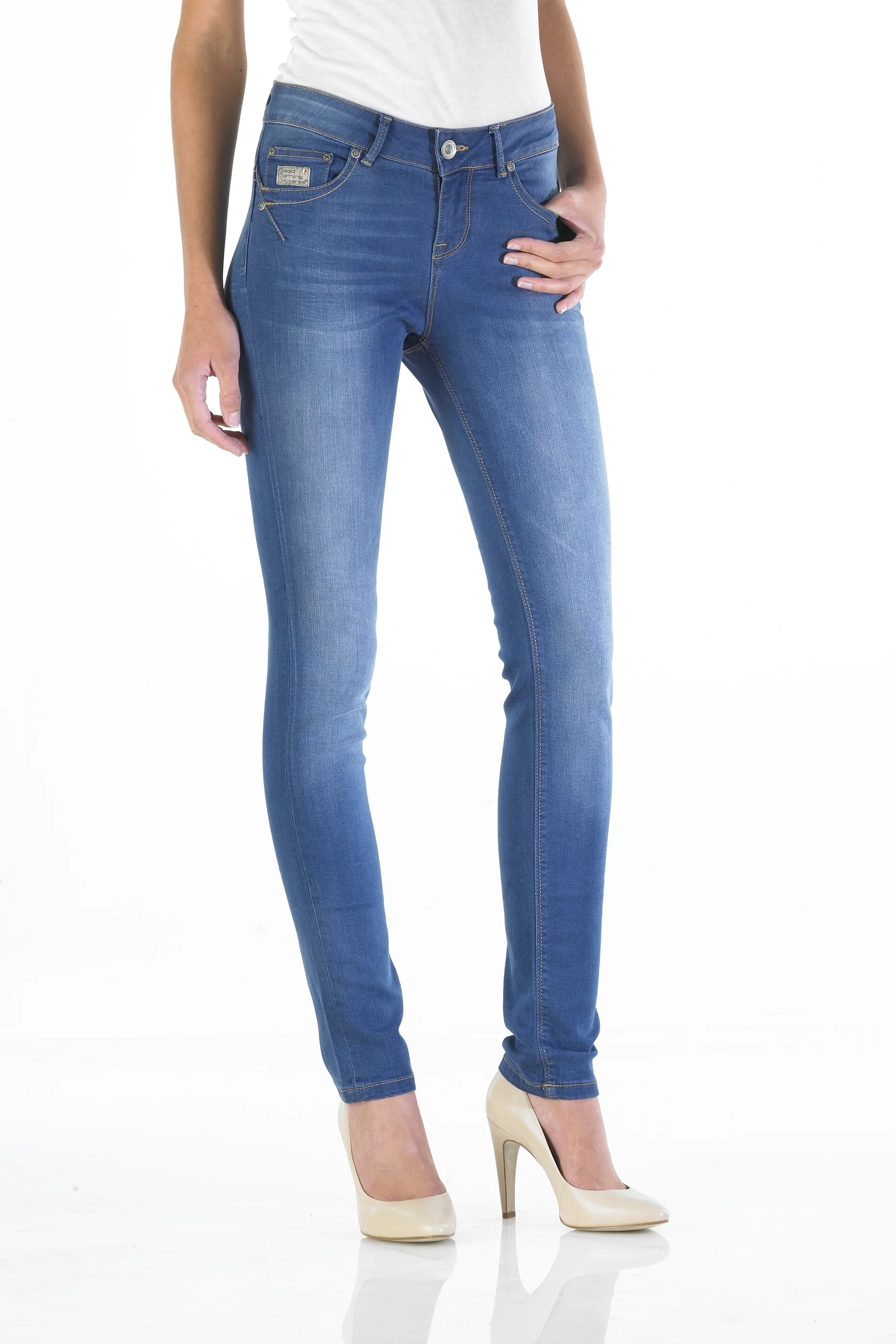 Sunny - Highwaist Slim (Midblue Used)