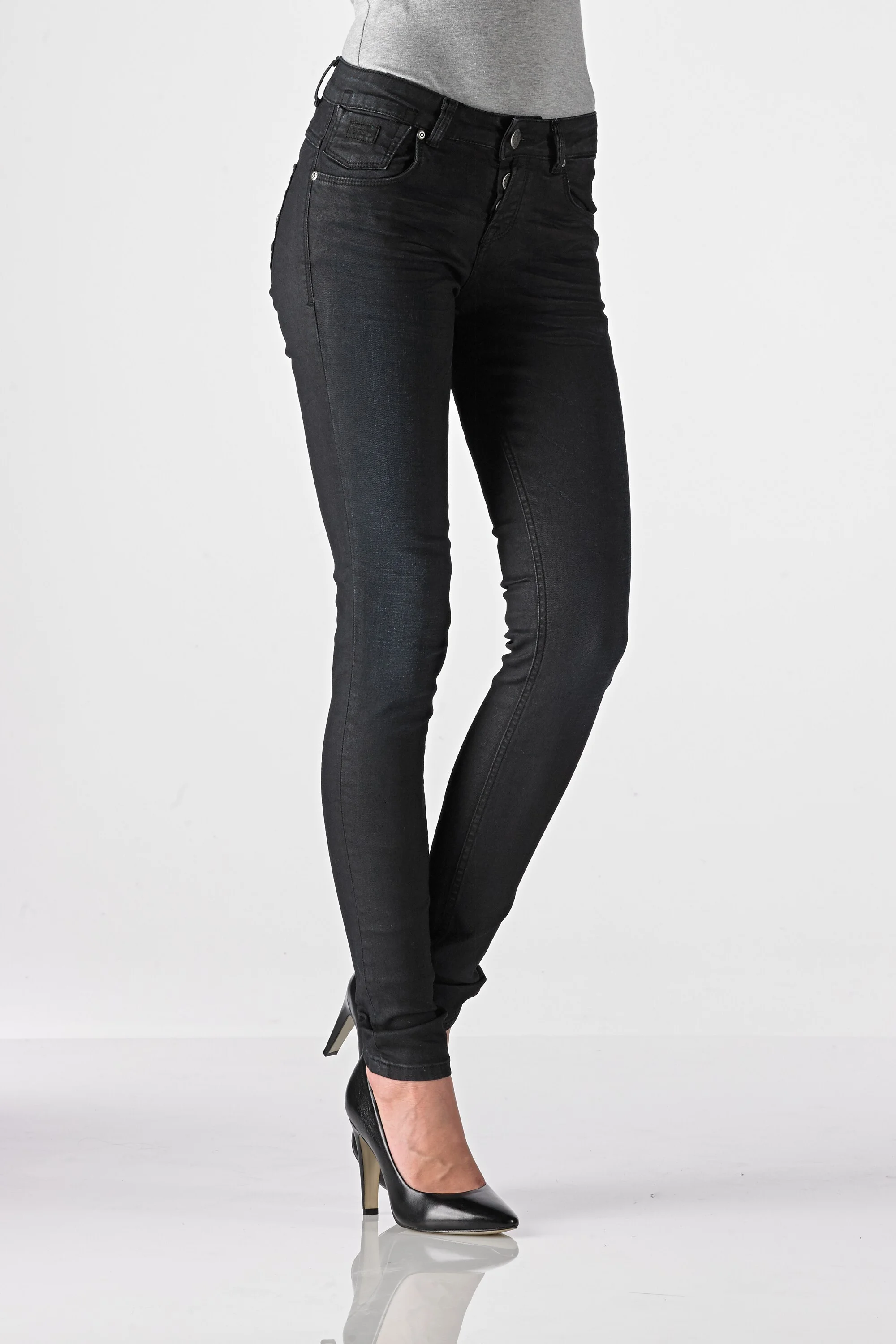 Lilly - Superslim (Black Coated Indigo)