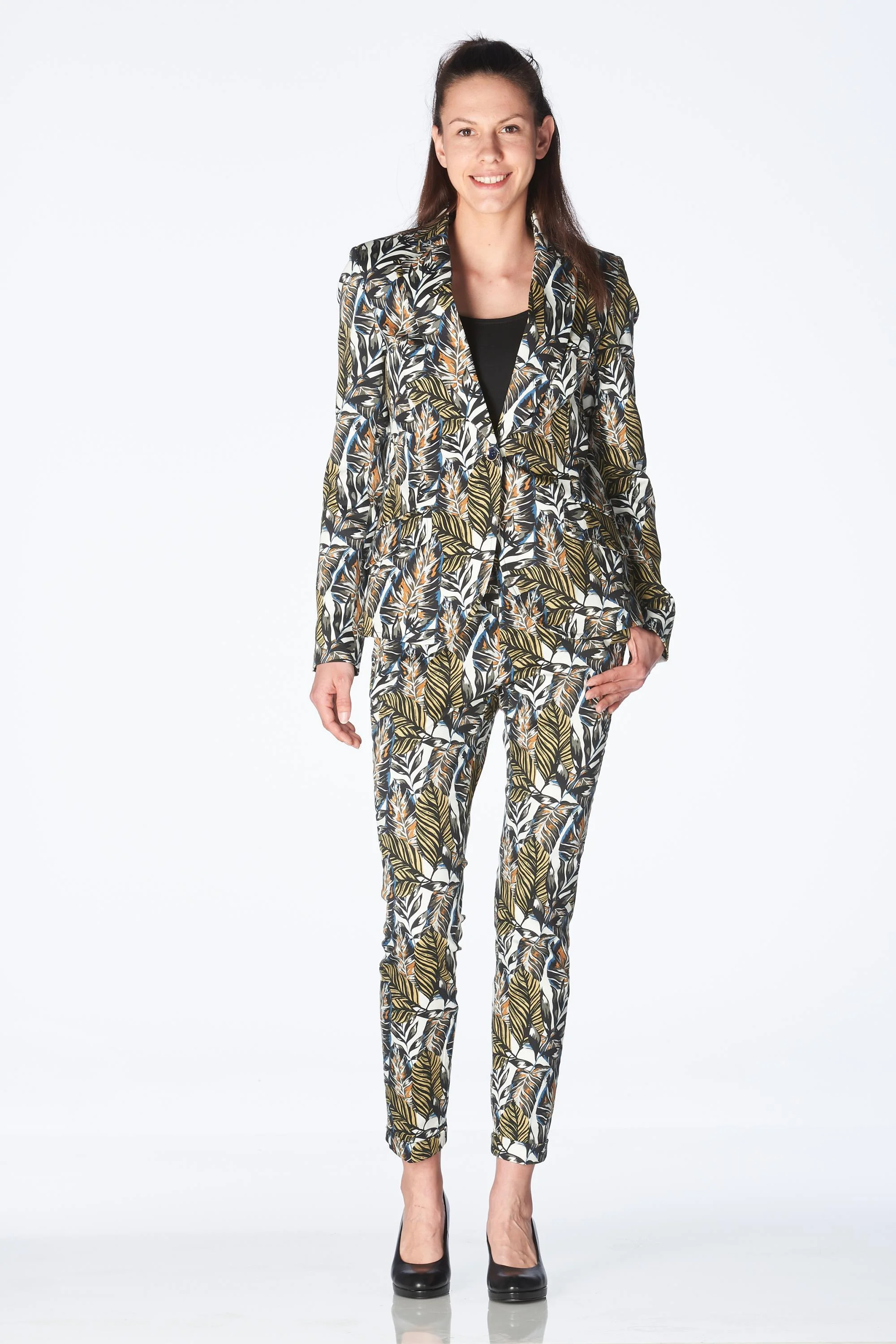 Claudia blazer tropical print