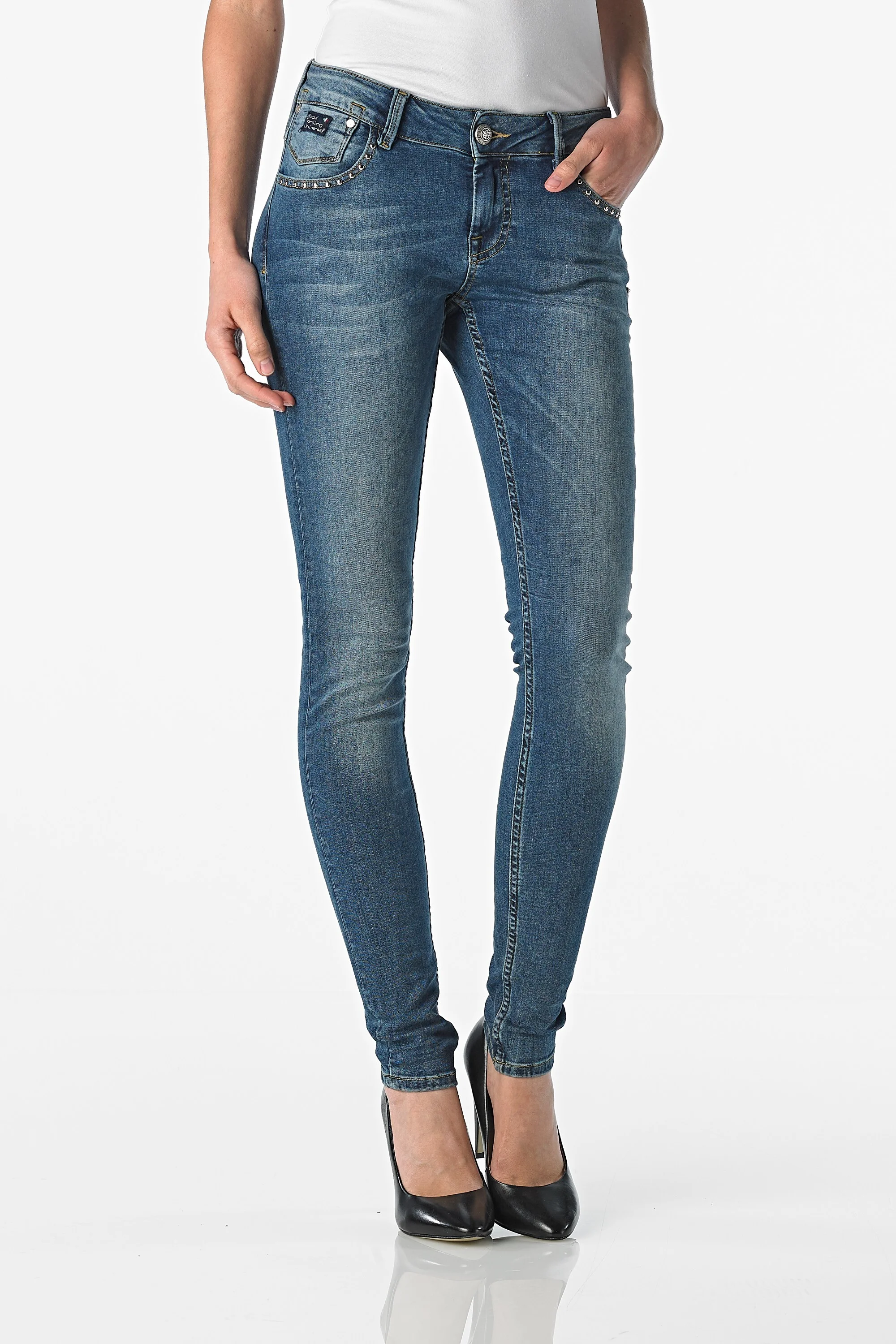 Lilly - Slim (Midblue Used Deco)