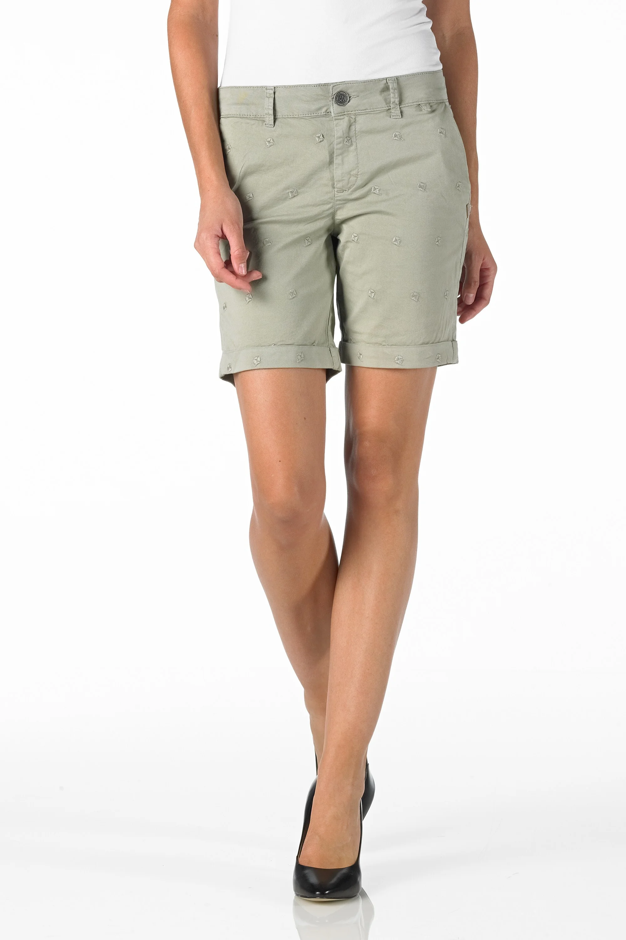 Angela - Bermuda (Embroidery Clover Light Khaki)