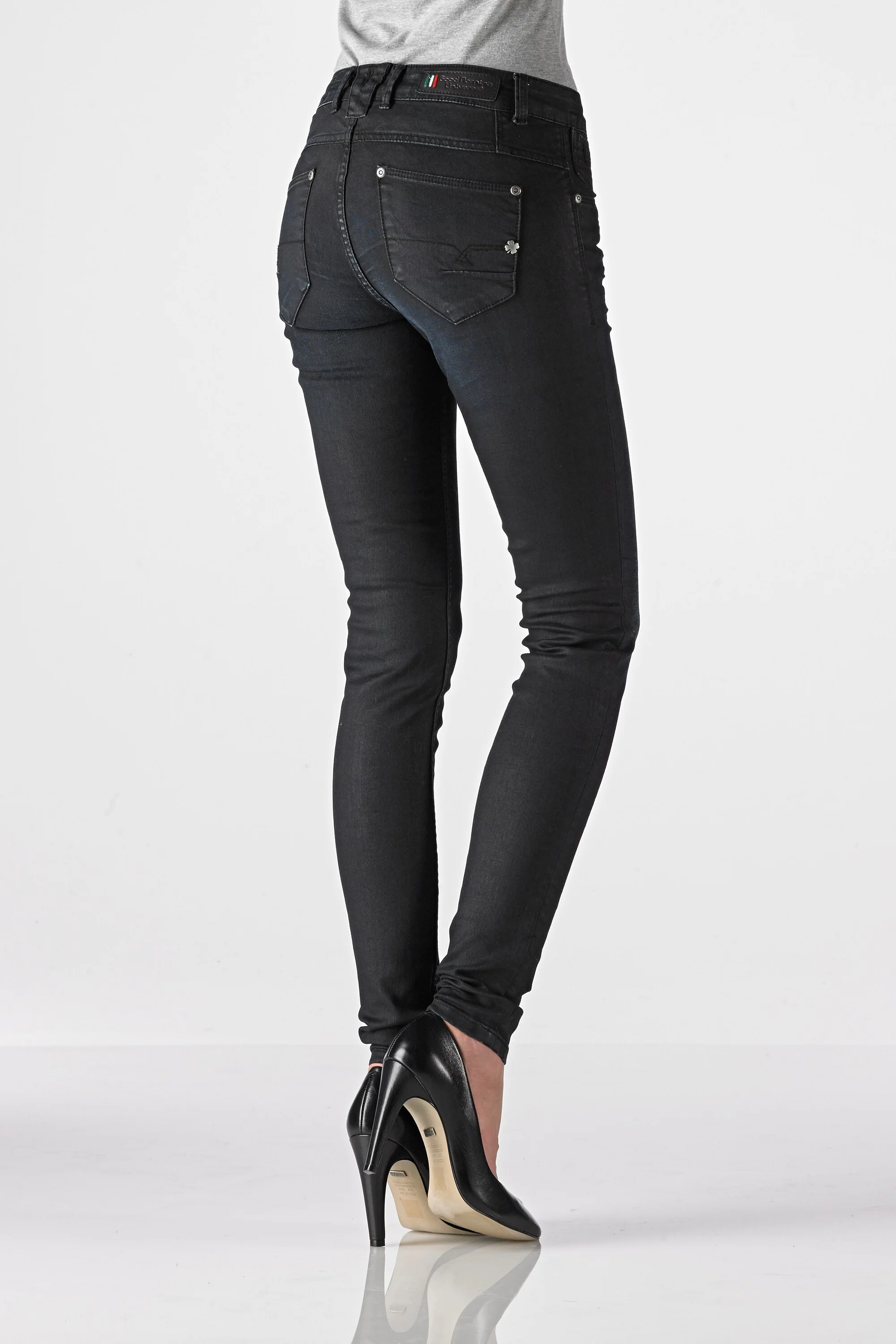 Lilly - Superslim (Black Coated Indigo)