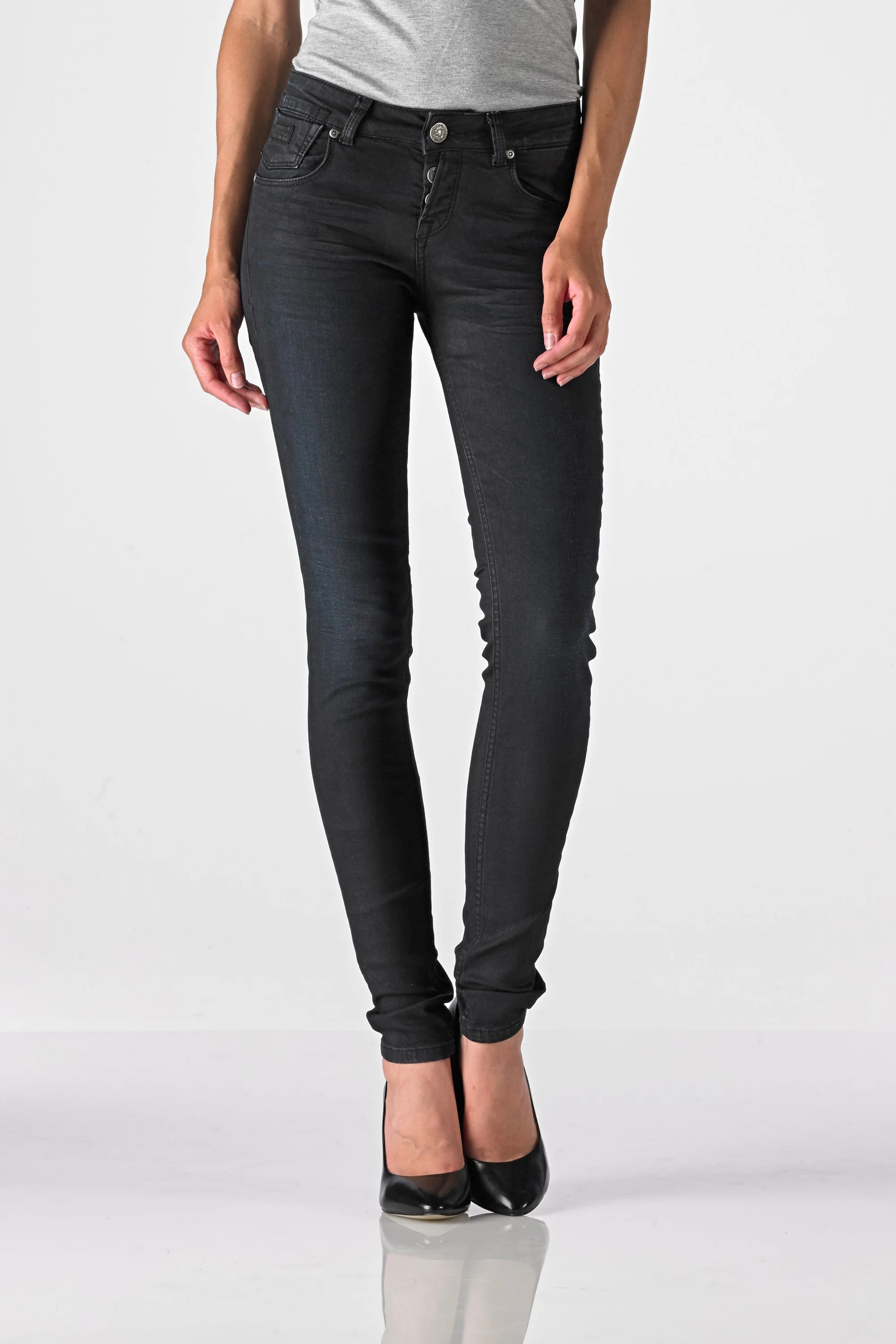 Lilly - Superslim (Black Coated Indigo)