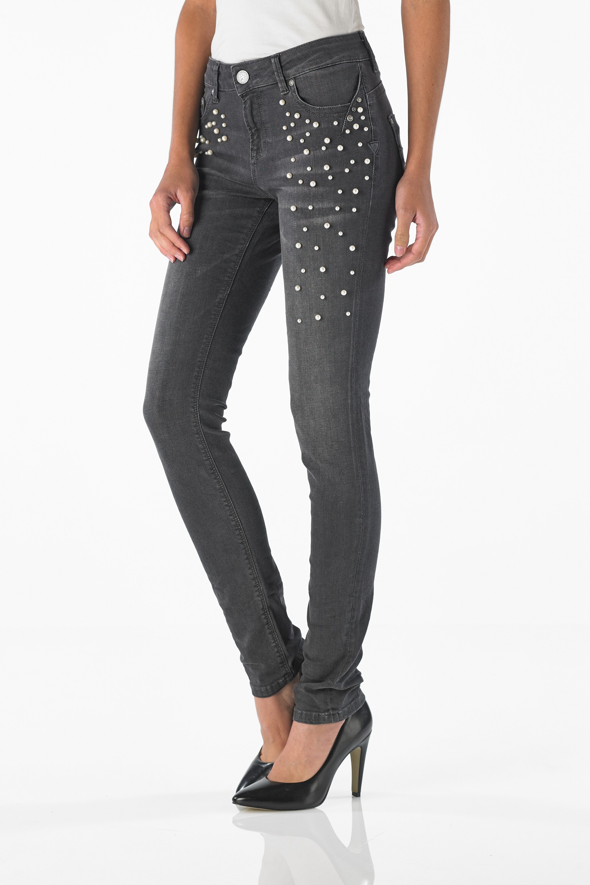 Sunny - Highwaist Slim (Black Used Deco)