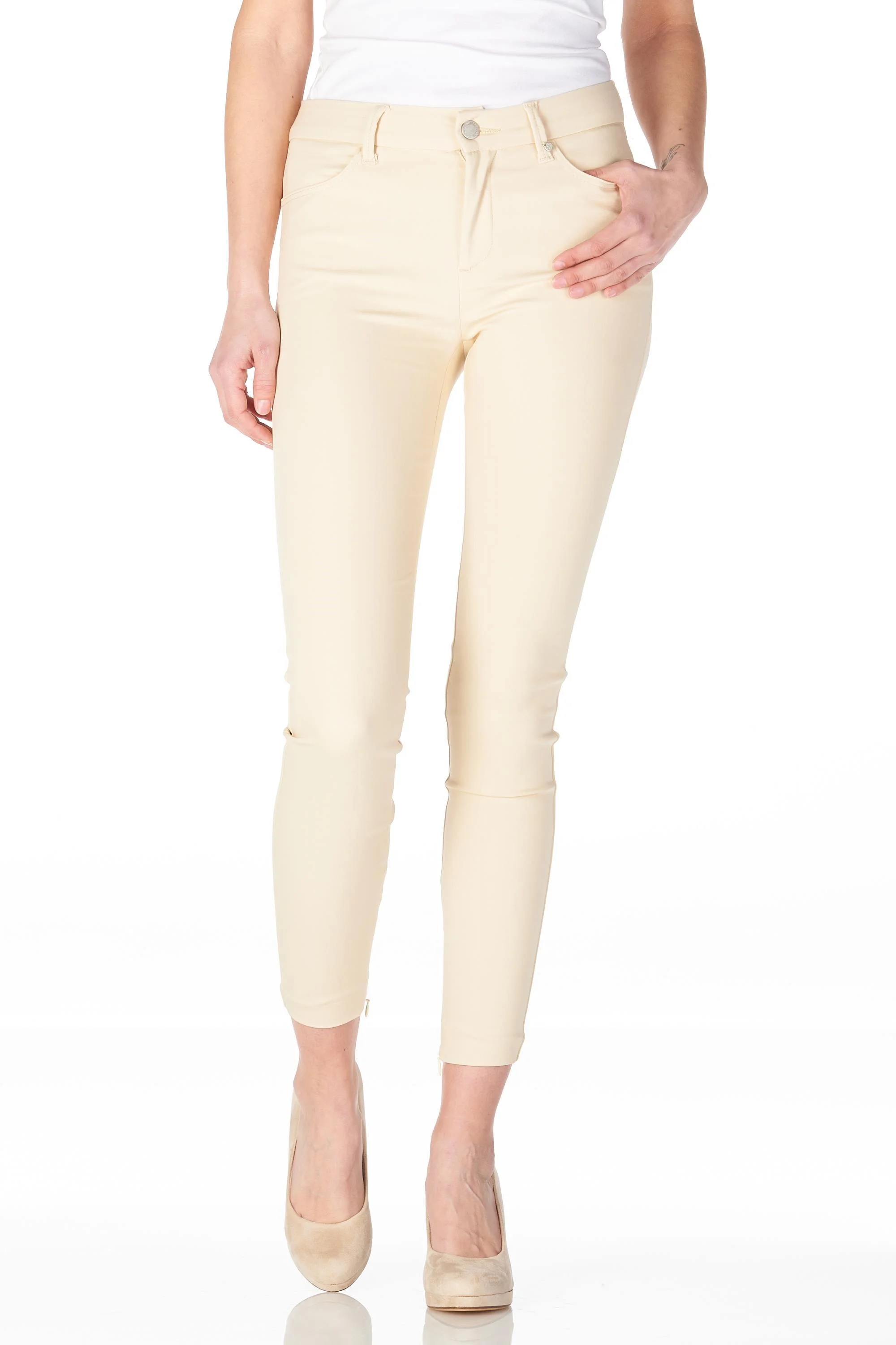 Amara creme (highwaist skinny)