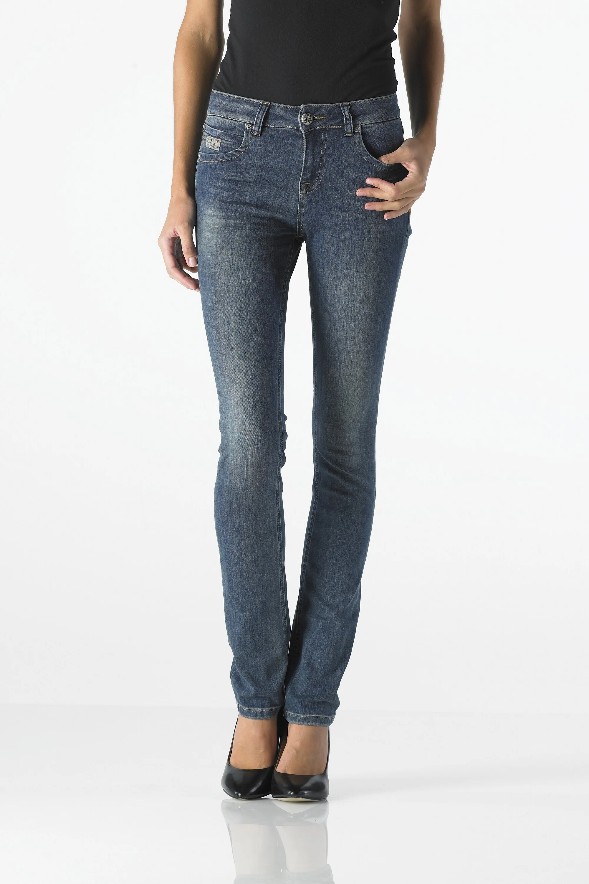Pearl - Highwaist Slim (Dirty Super Vintage)