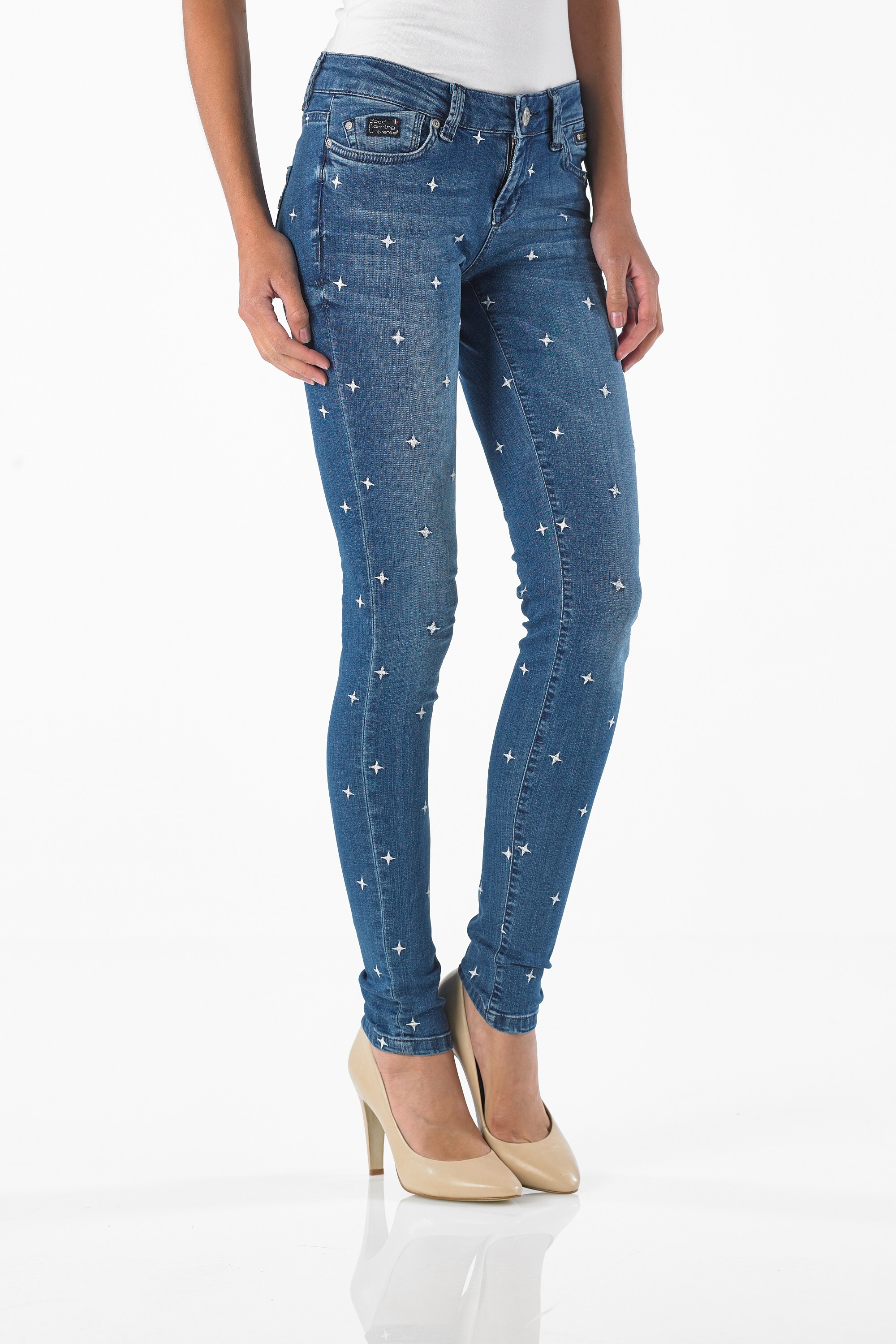 Merty - Slim (Midblue Fantasy  Embroidery)