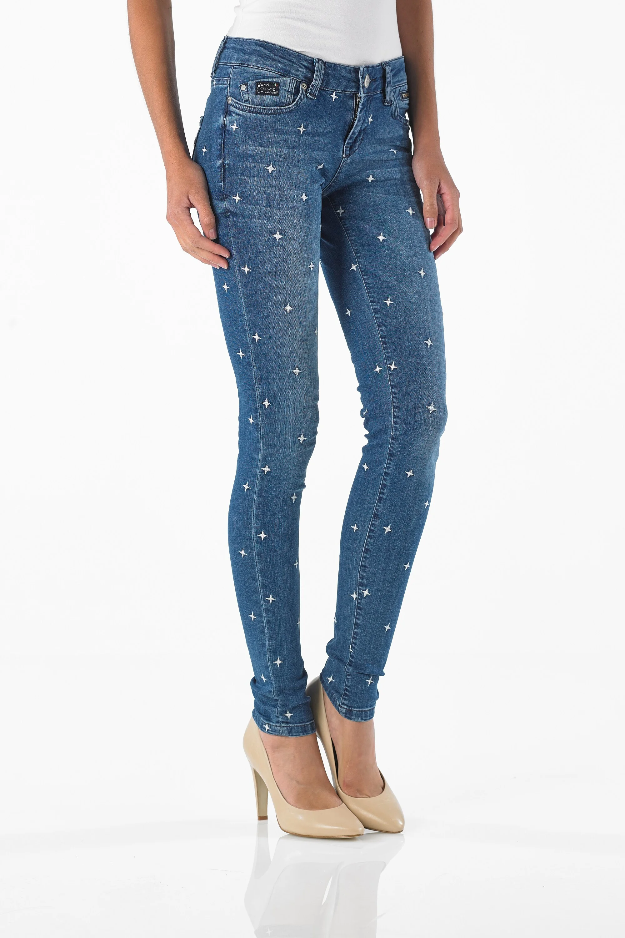 Merty - Slim (Midblue Fantasy  Embroidery)