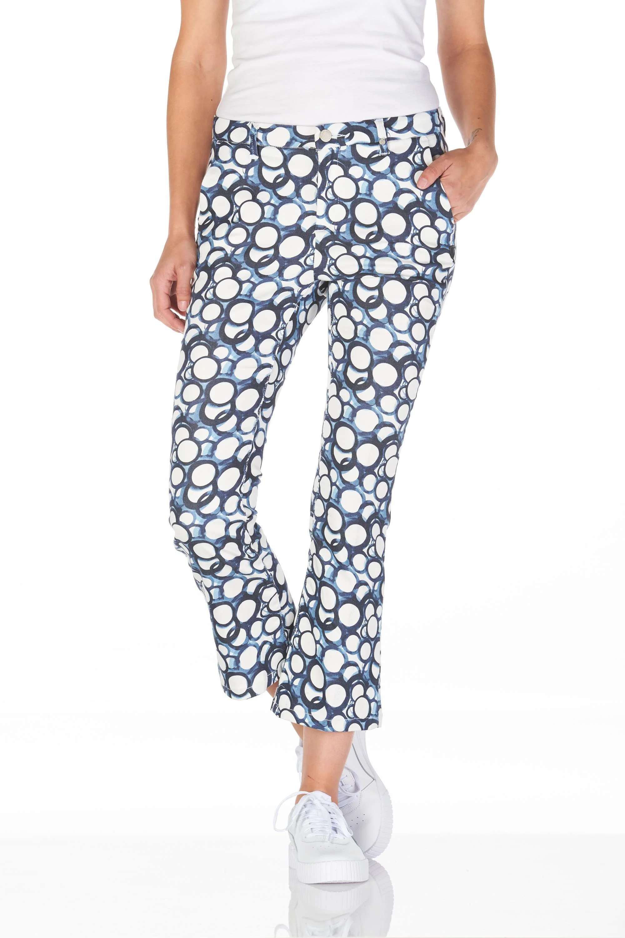 Lima navy circle print