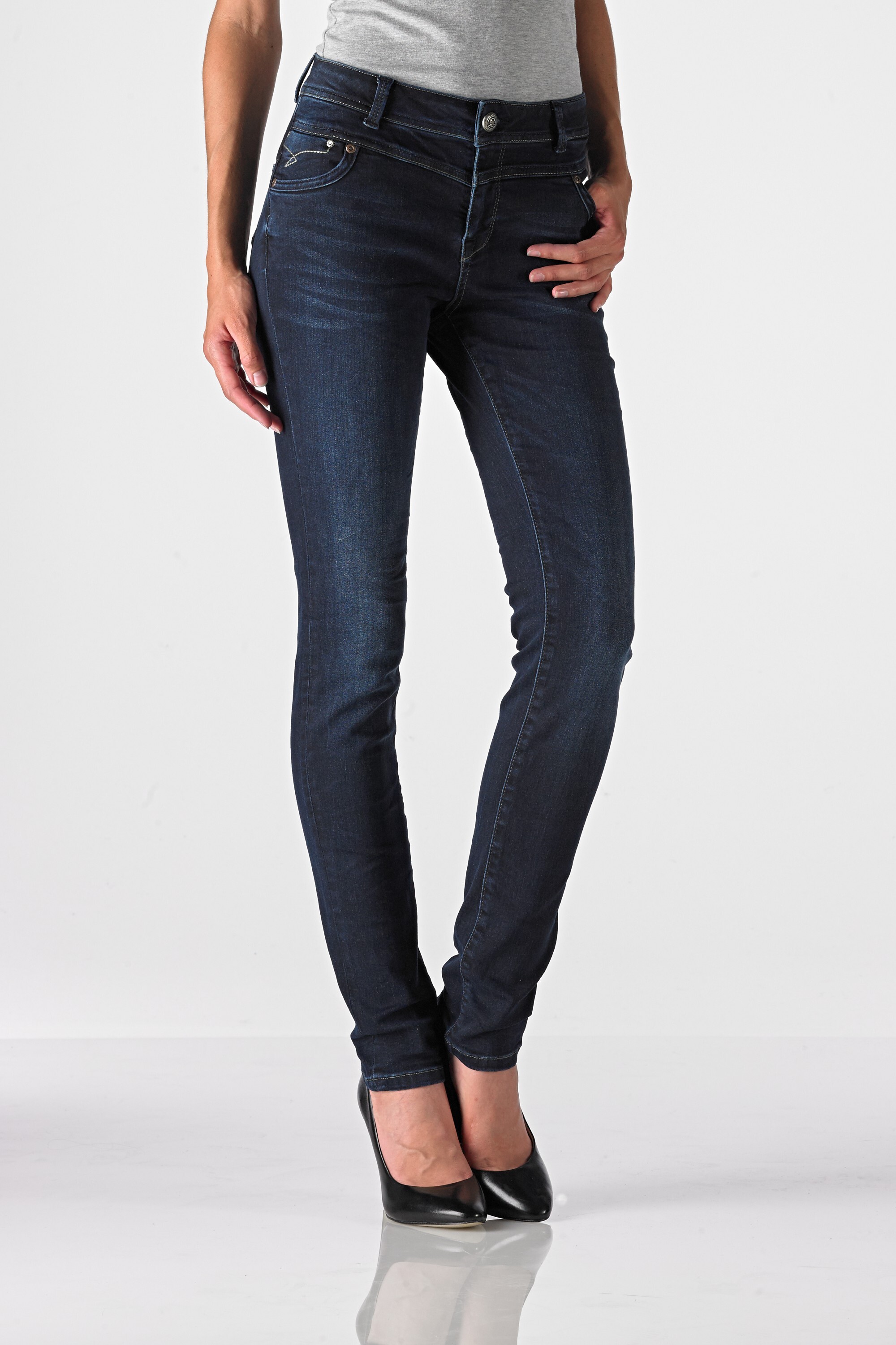 Victoria - Highwaist Slim (Dark Vintage)