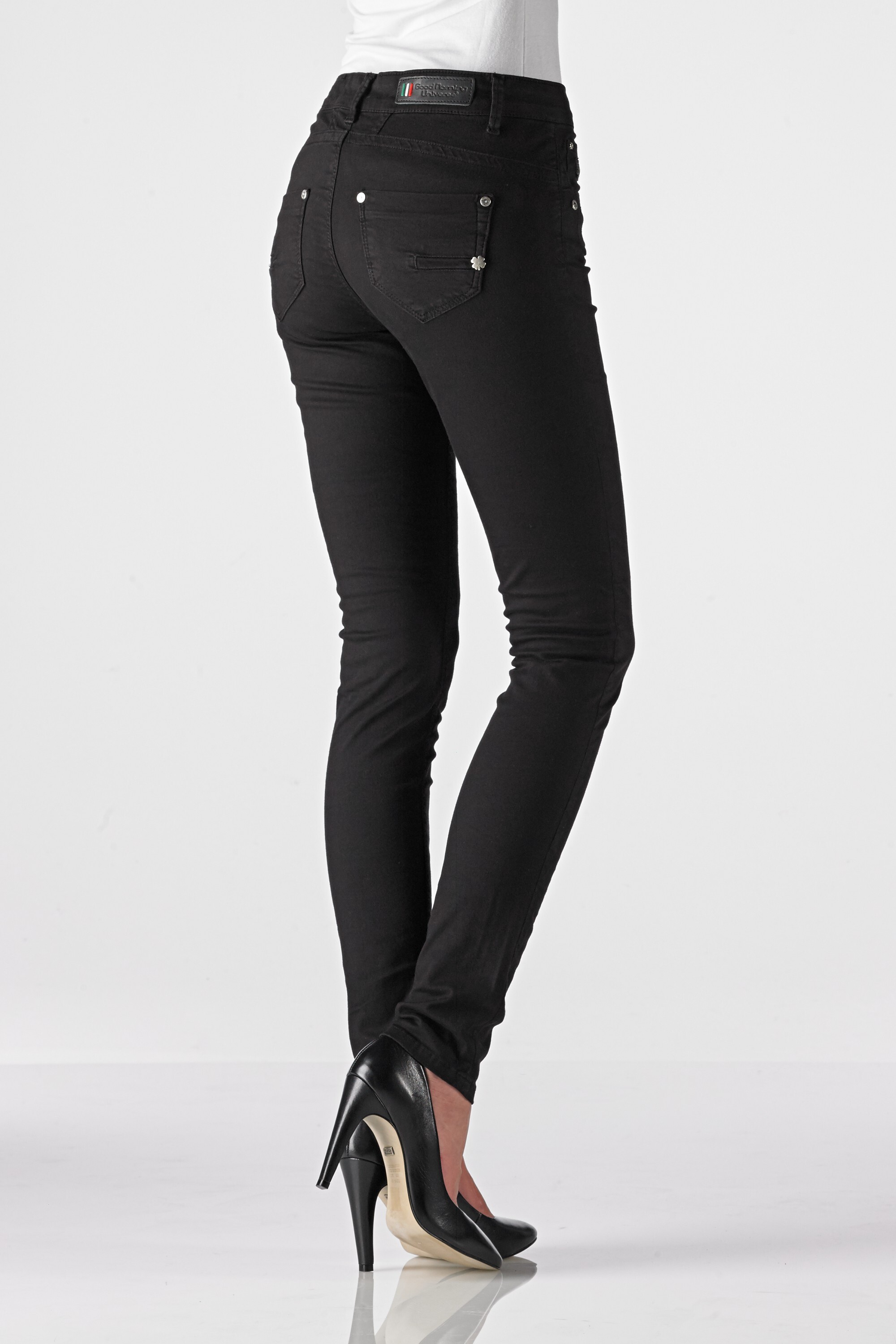 Sunny - Highwaist Slim (Antique Dyed Black)