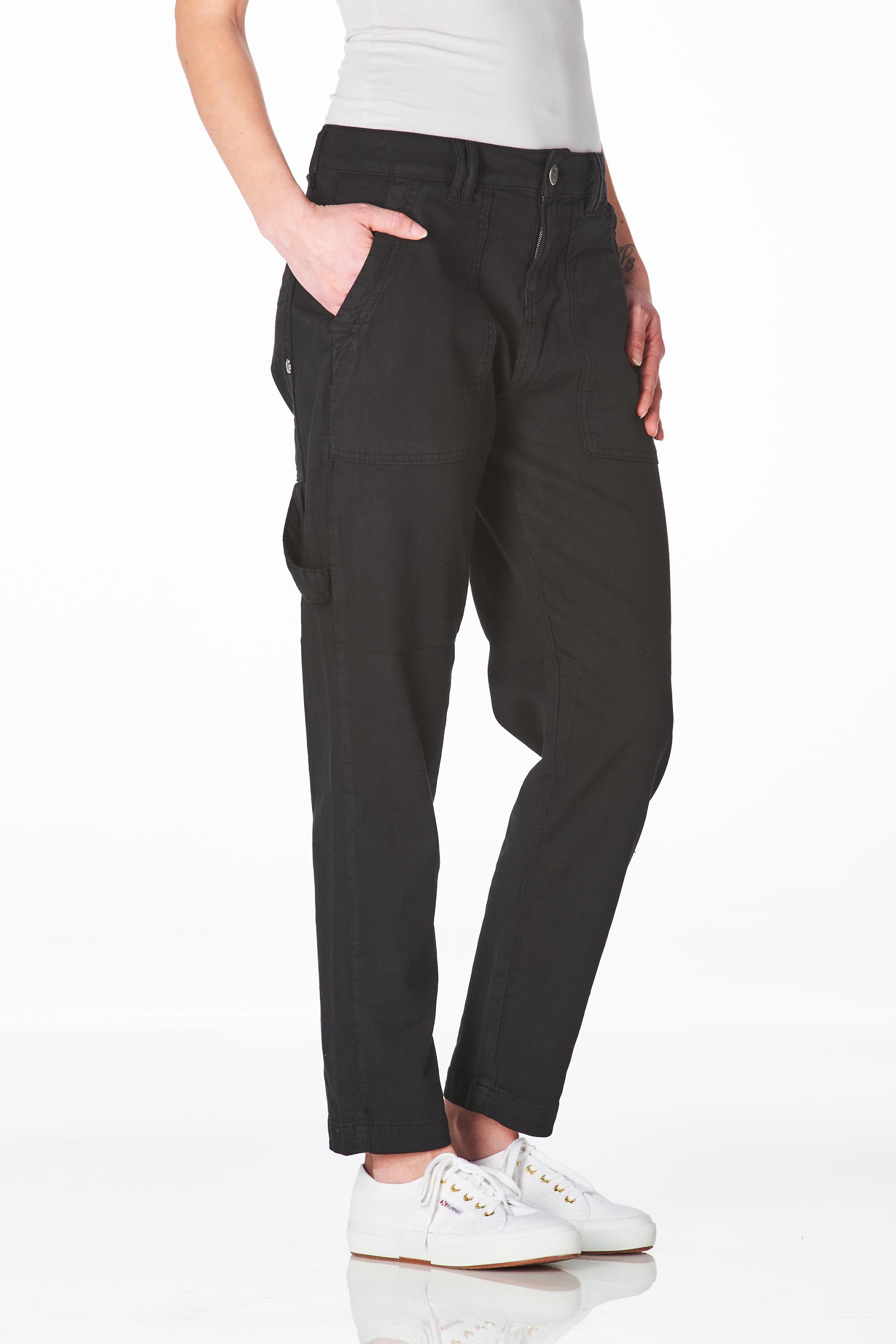 Delia worker linen black, length 27 inch