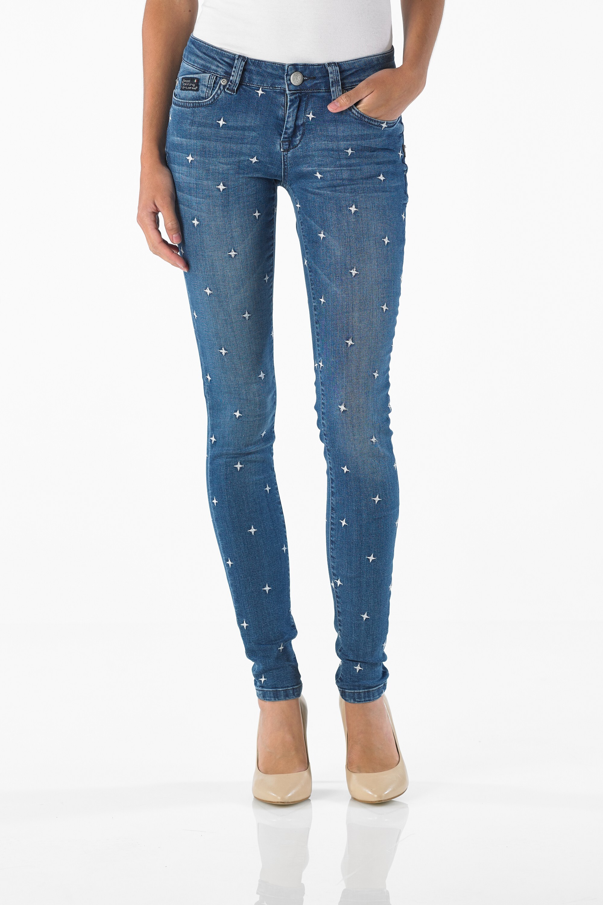 Merty - Slim (Midblue Fantasy  Embroidery)