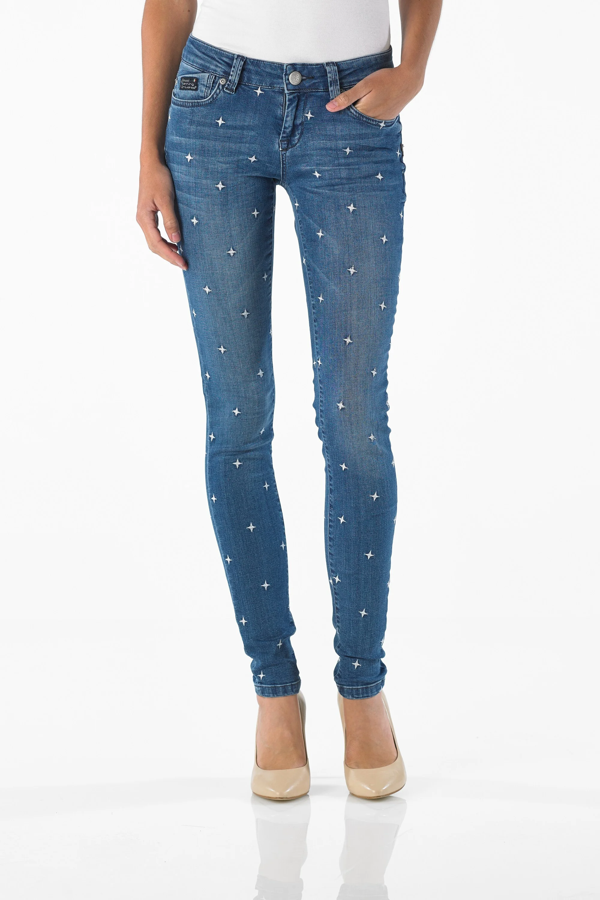 Merty - Slim (Midblue Fantasy  Embroidery)