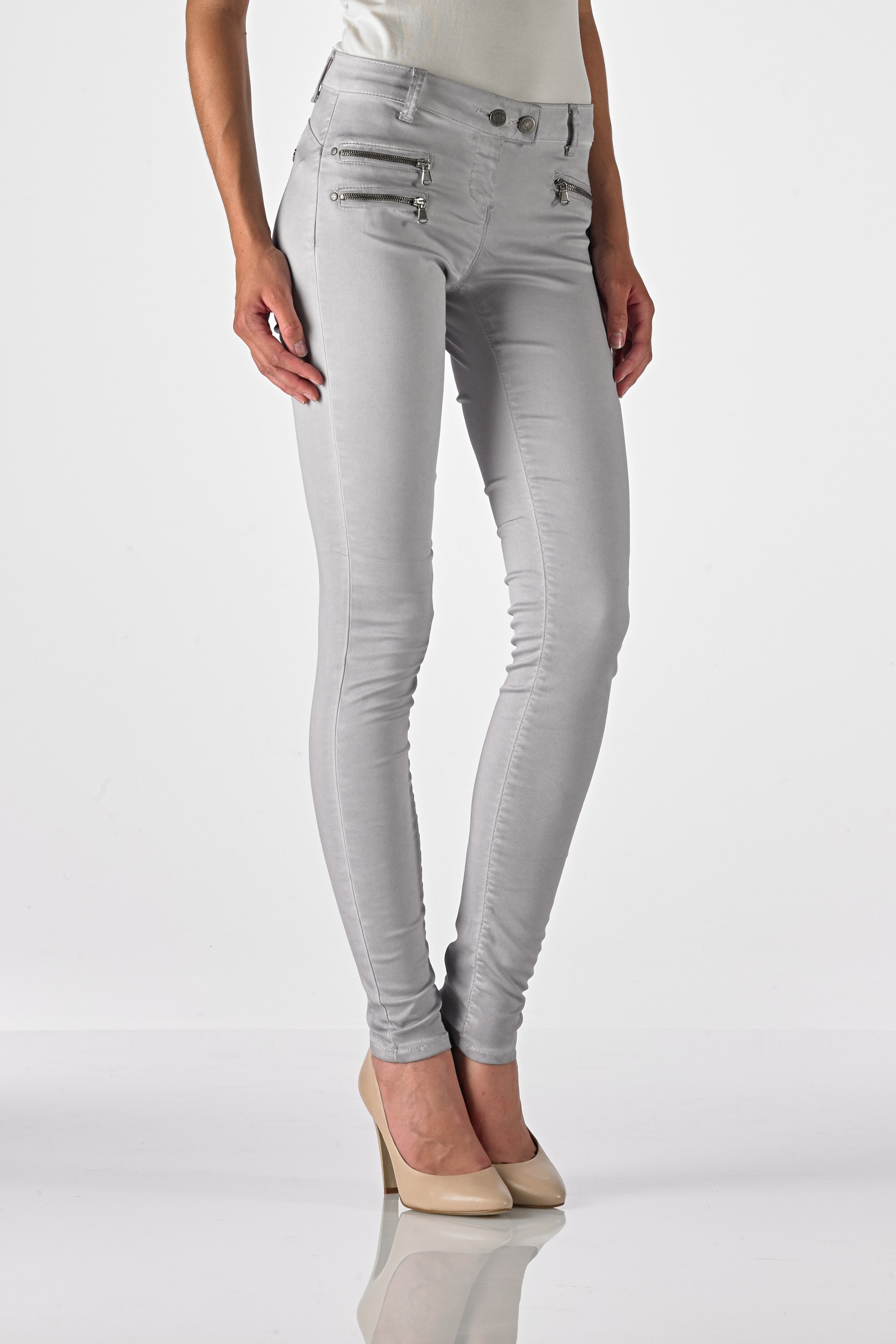 Sandy - Superslim (Satin Cotton Oil Dyed Silver)