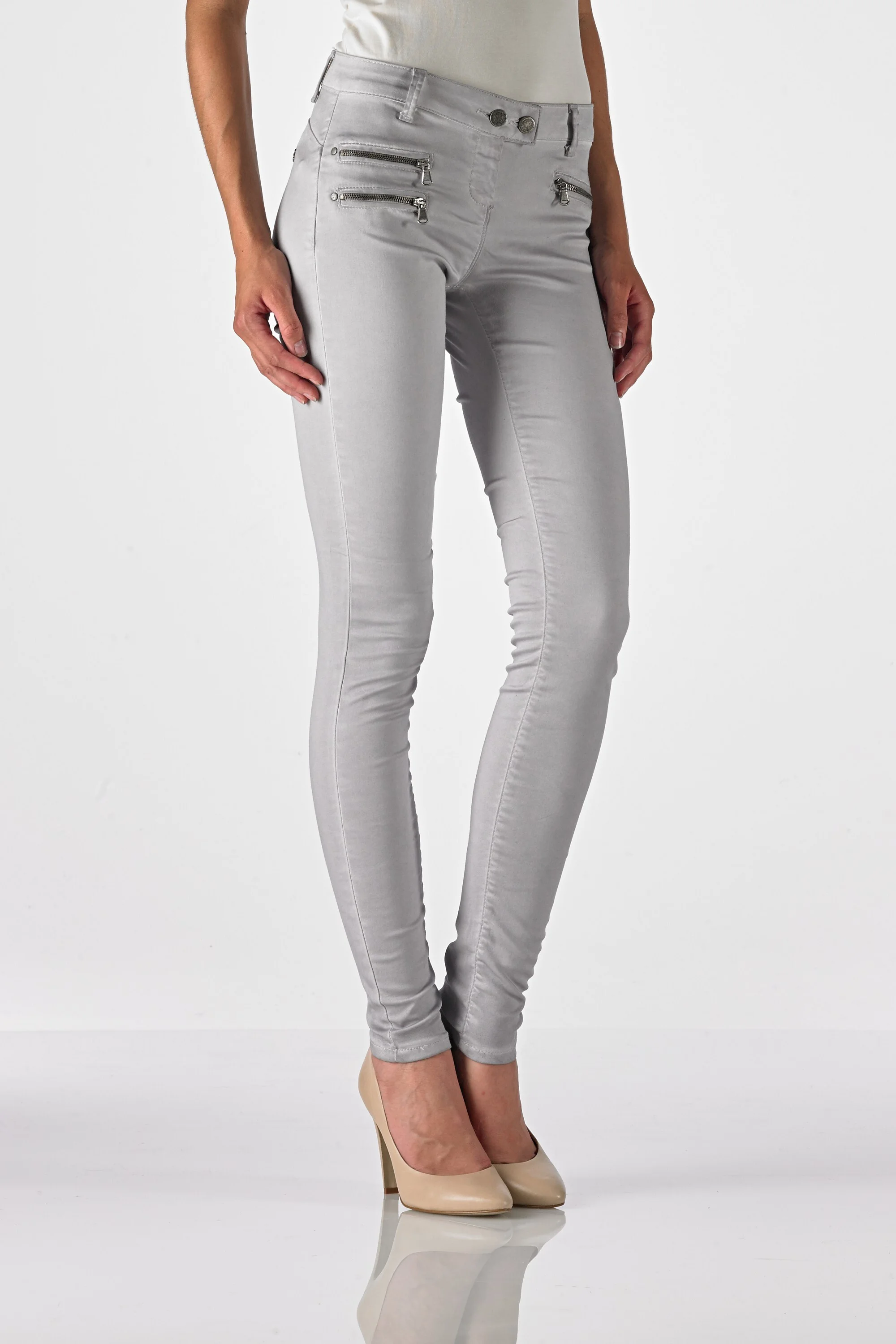 Sandy - Superslim (Satin Cotton Oil Dyed Silver)