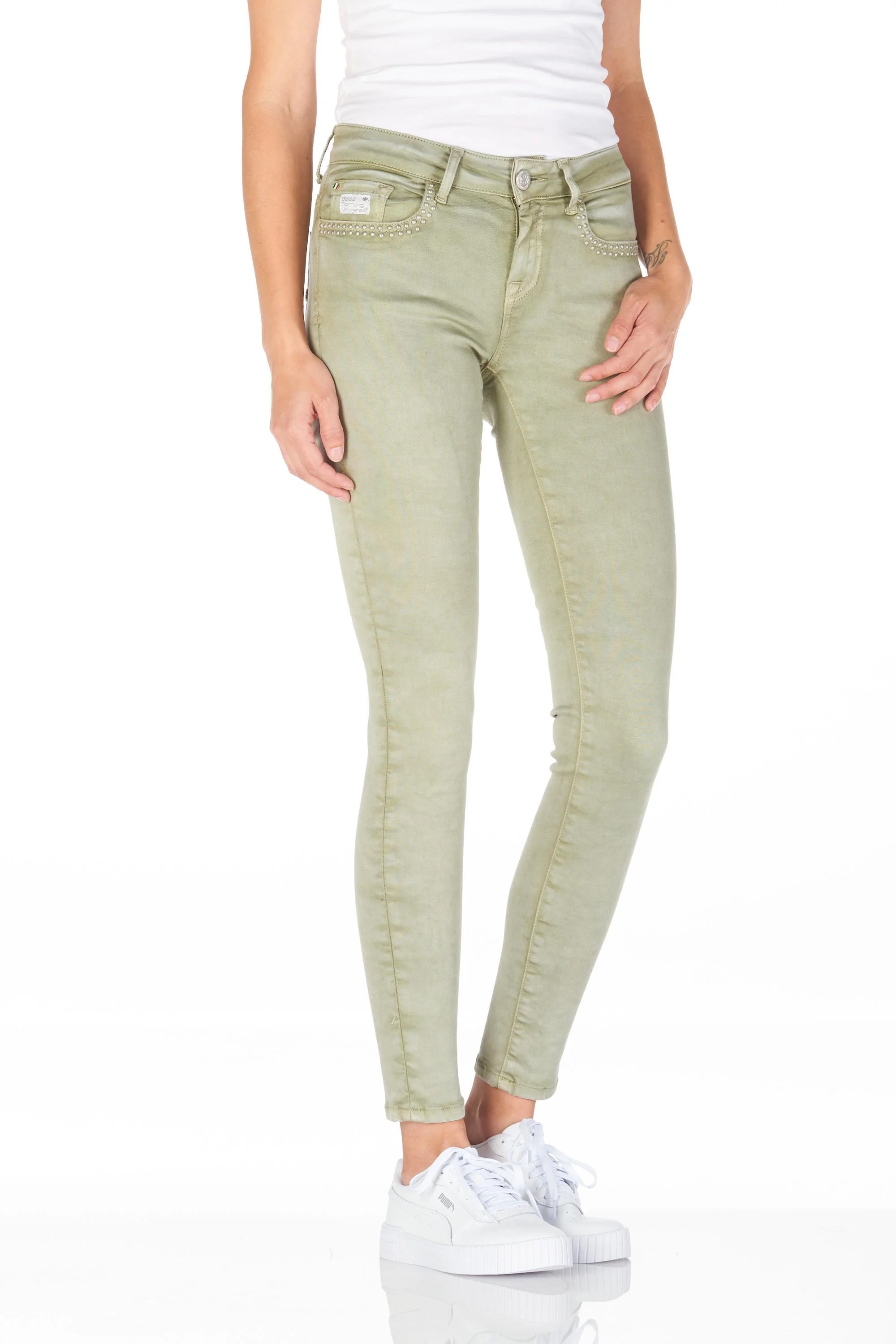 Tesla deco pearl dyed light khaki