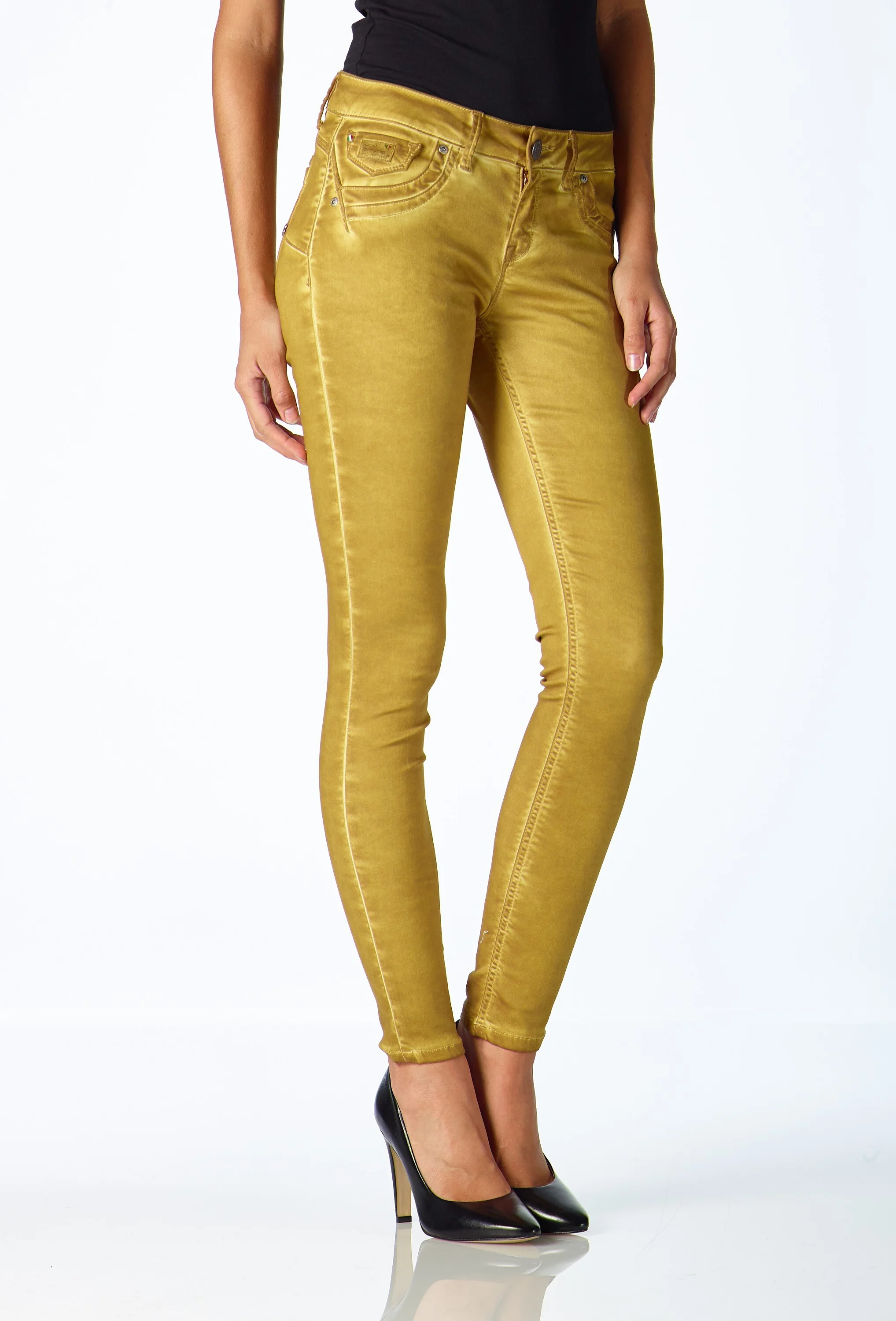 Lana push up coated dark sunflower