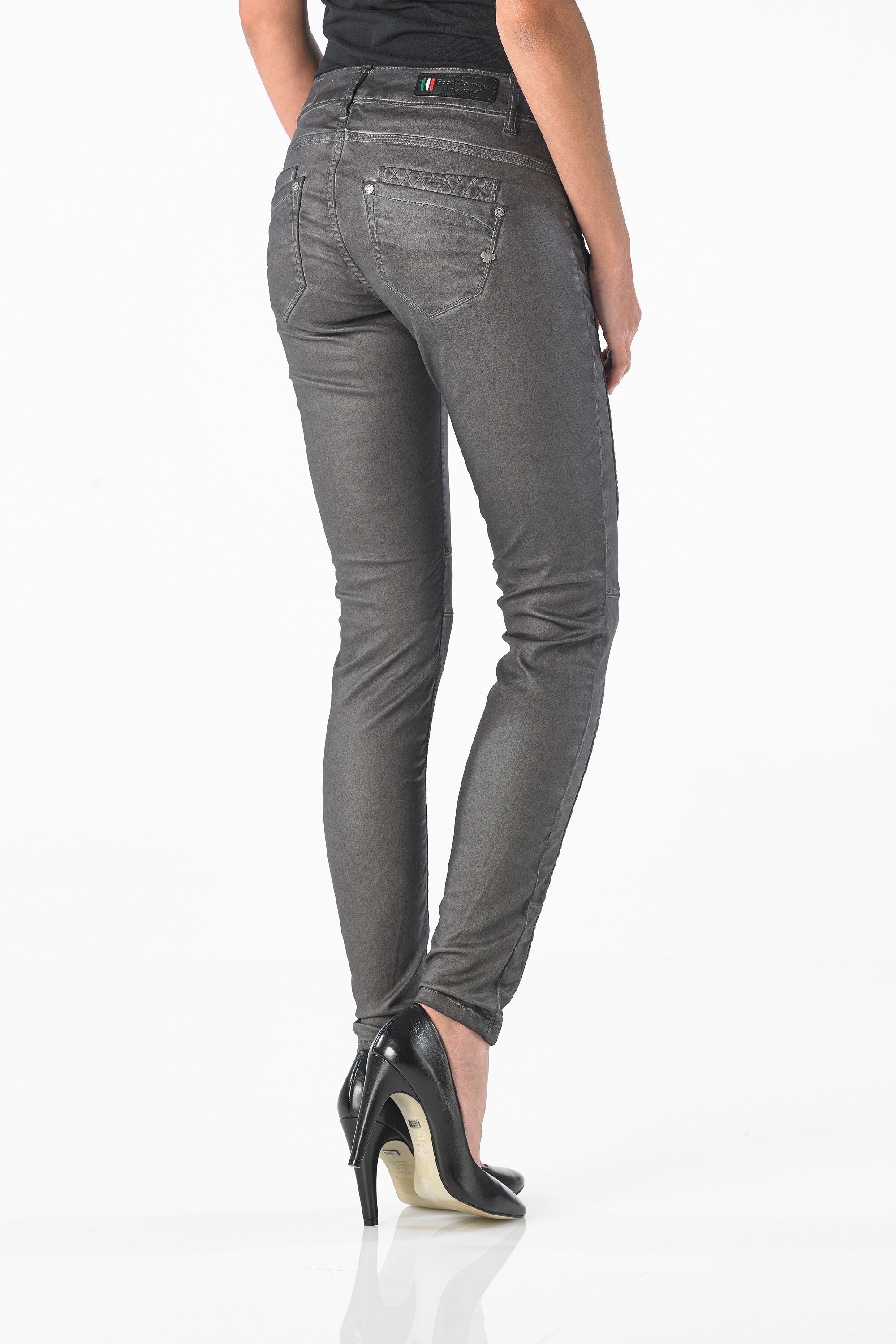 Tori - Superslim (Coated Oil Dyed Midgrey)