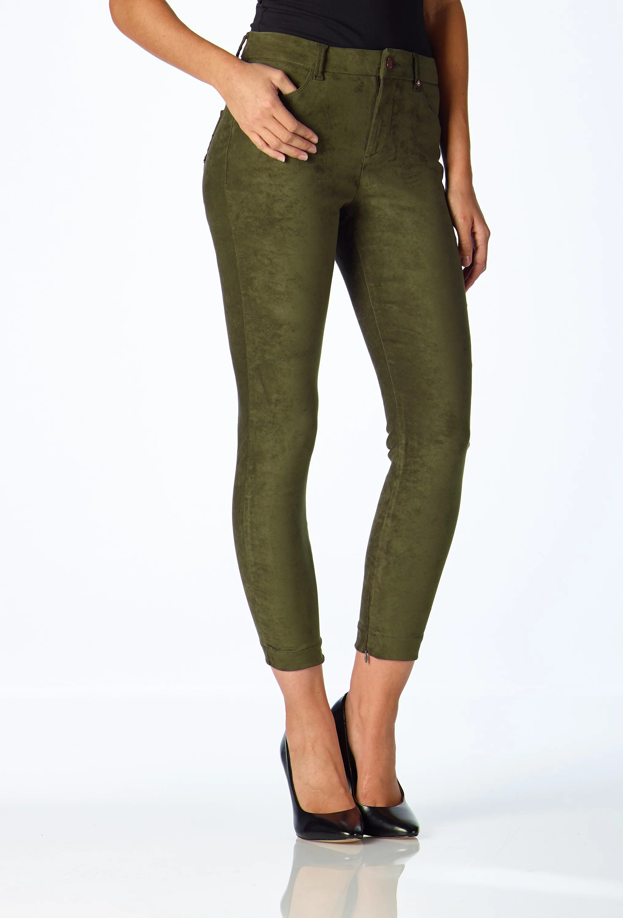 Amara velour stretch khaki