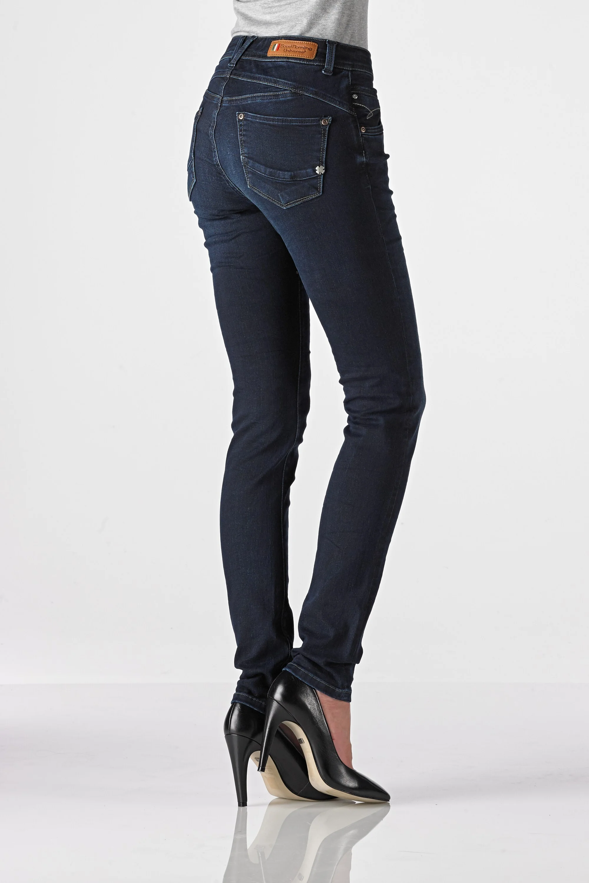 Victoria - Highwaist Slim (Dark Vintage)