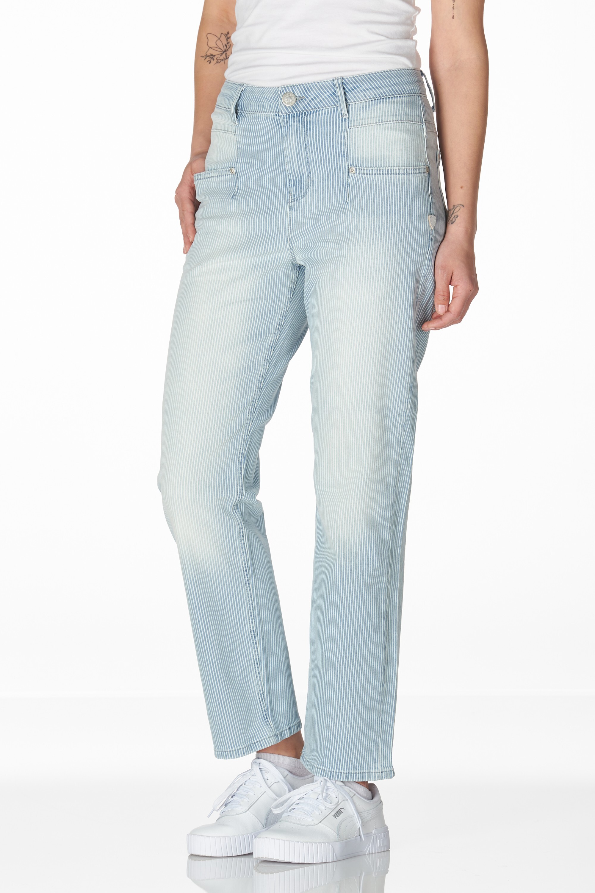 Lucia denim used stripe