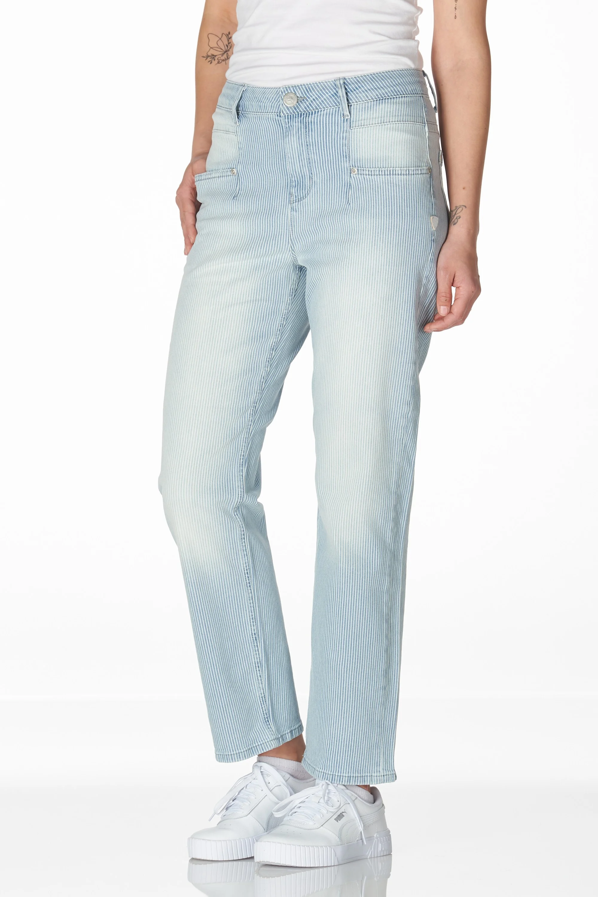 Lucia denim used stripe