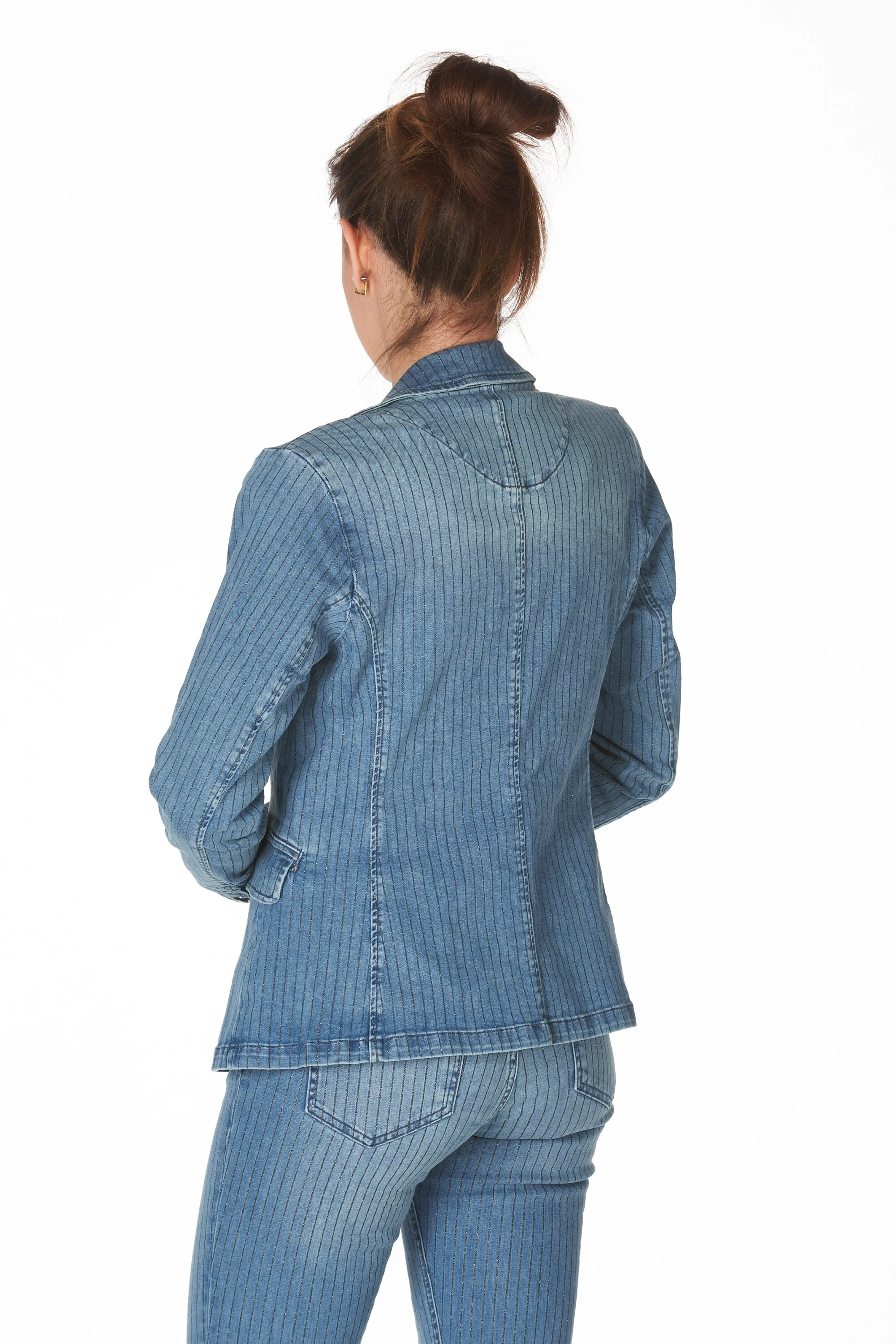 Maya jacket denim pin stripe