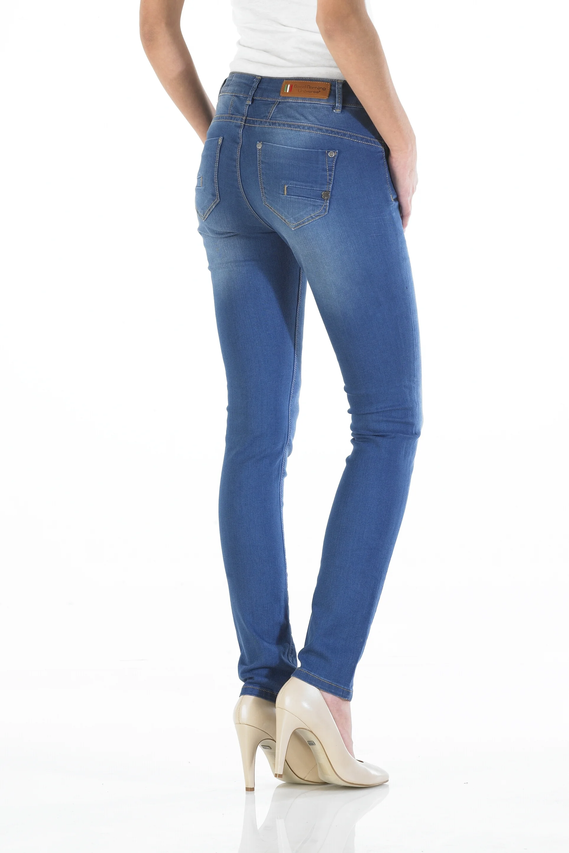 Sunny - Highwaist Slim (Midblue Used)
