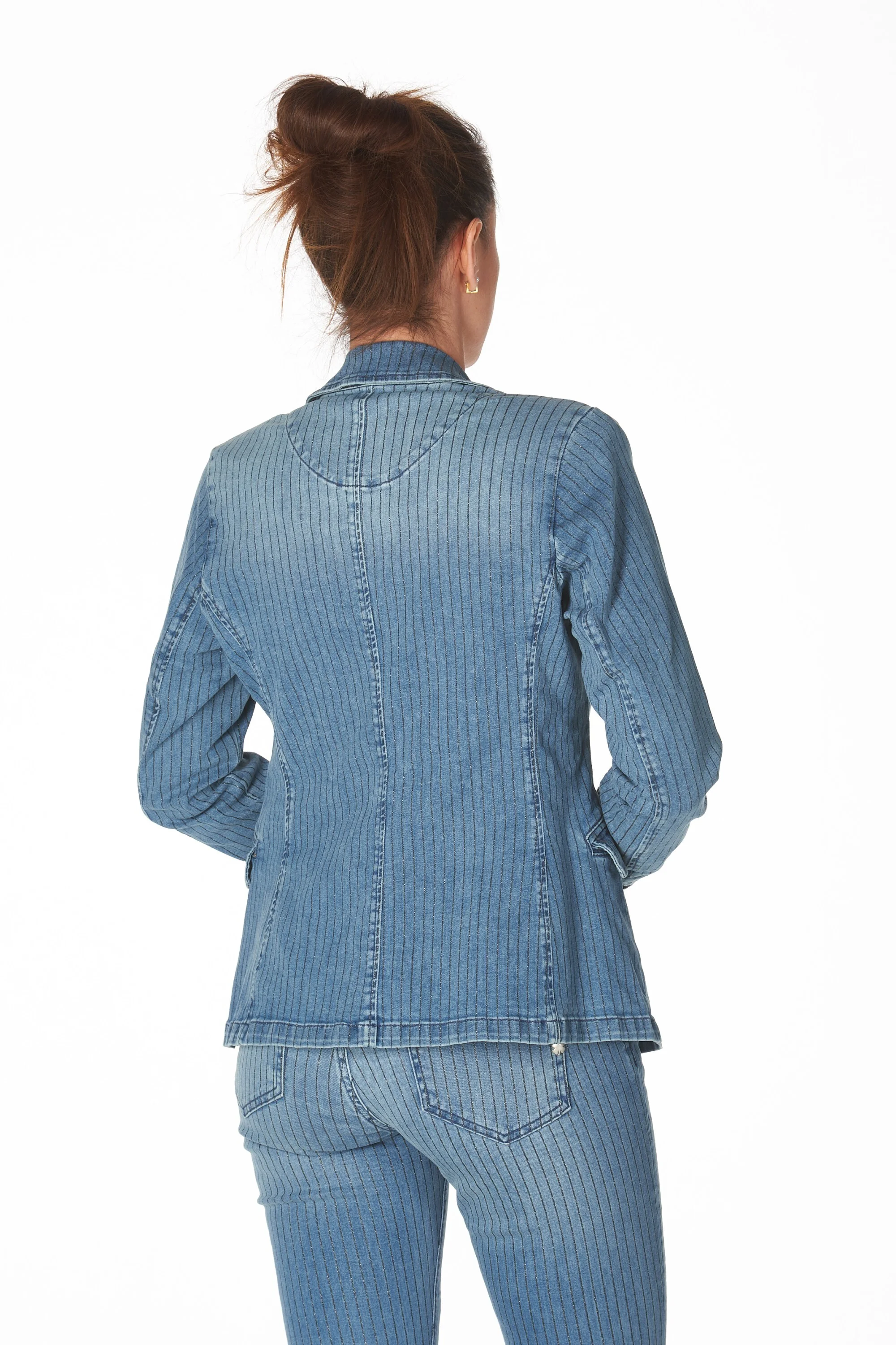 Maya jacket denim pin stripe