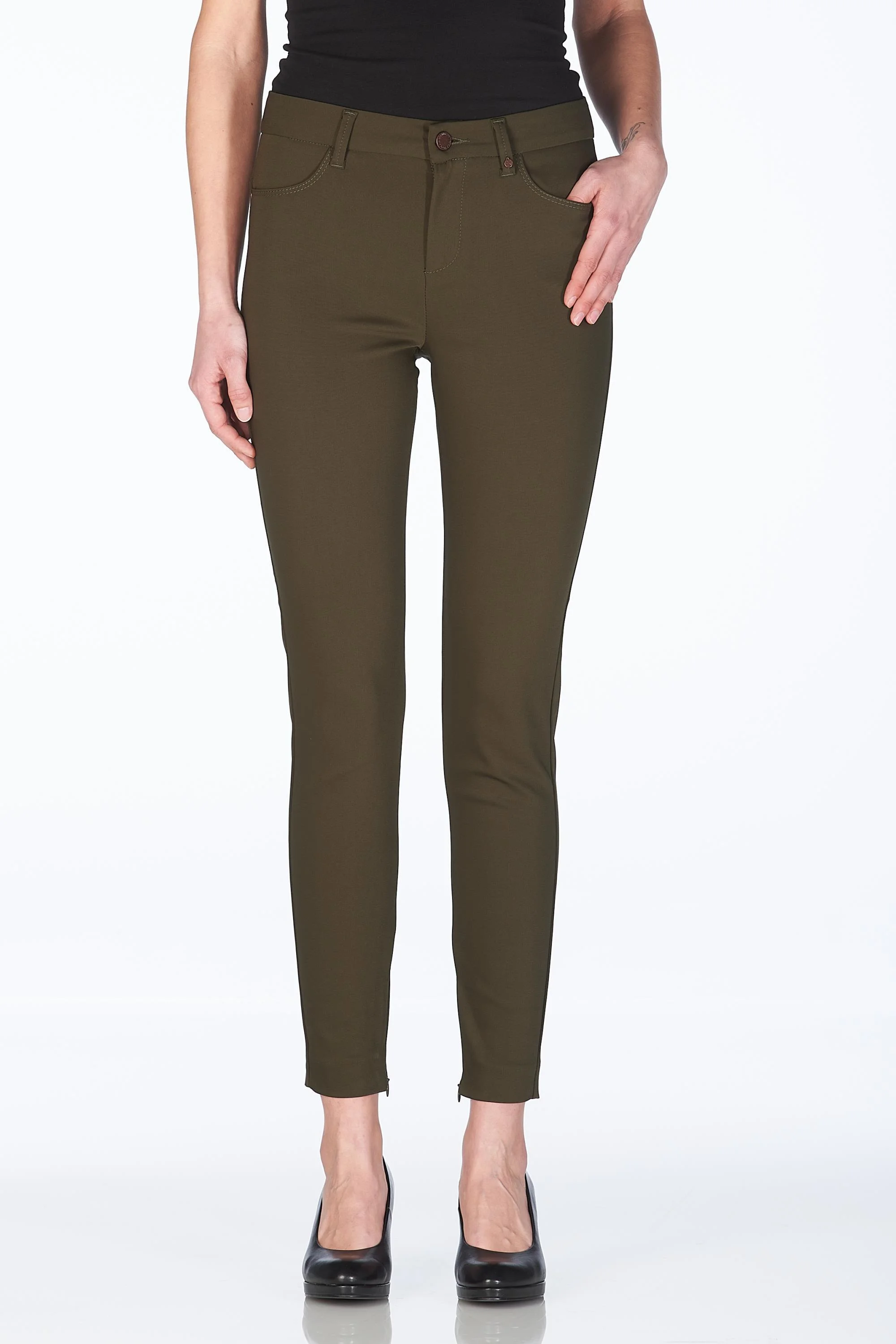 Amara khaki (highwaist skinny), length 28,5 inch