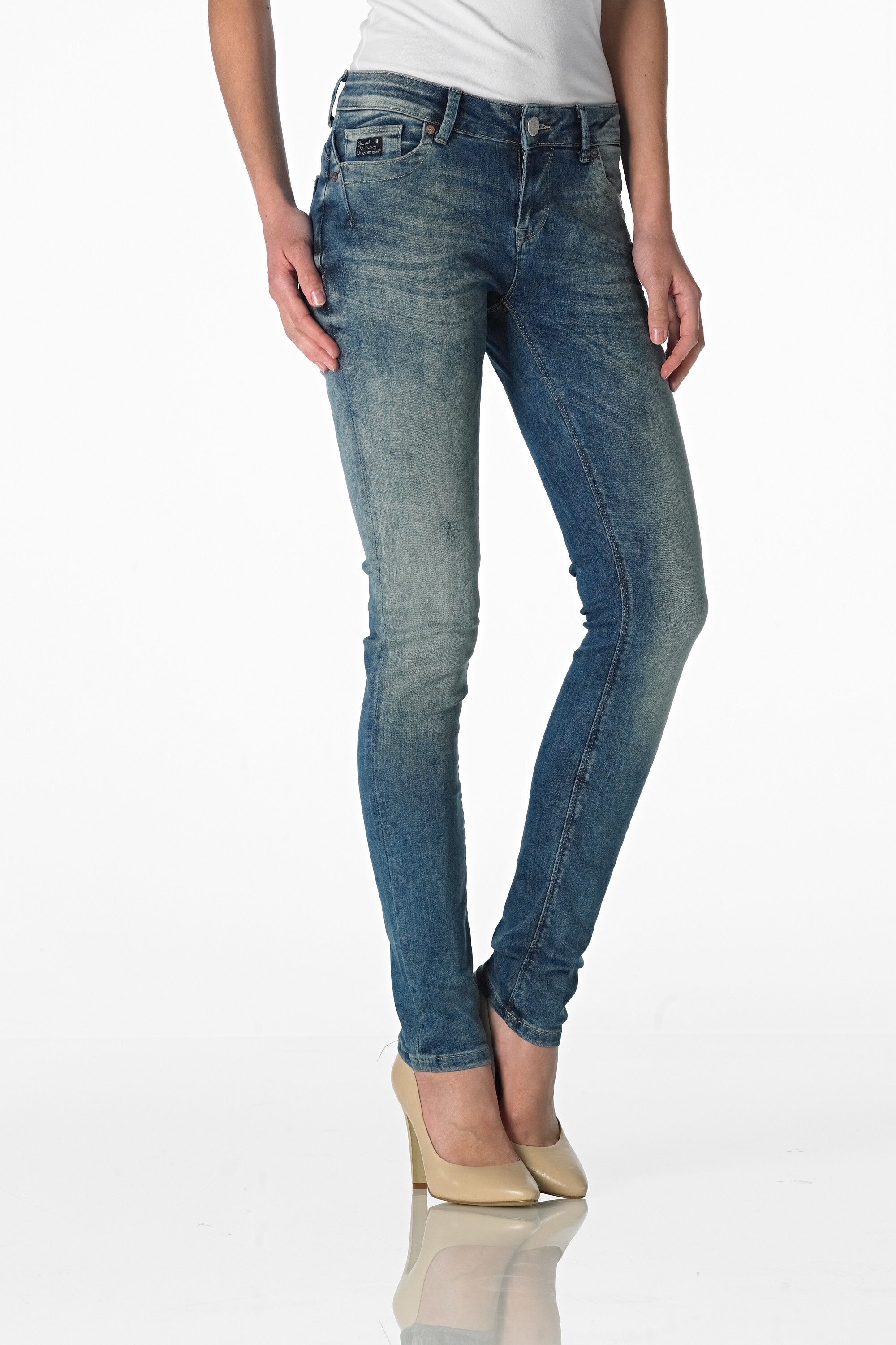 Sunny Highwaist - Slim (Midblue Vintage Effect)