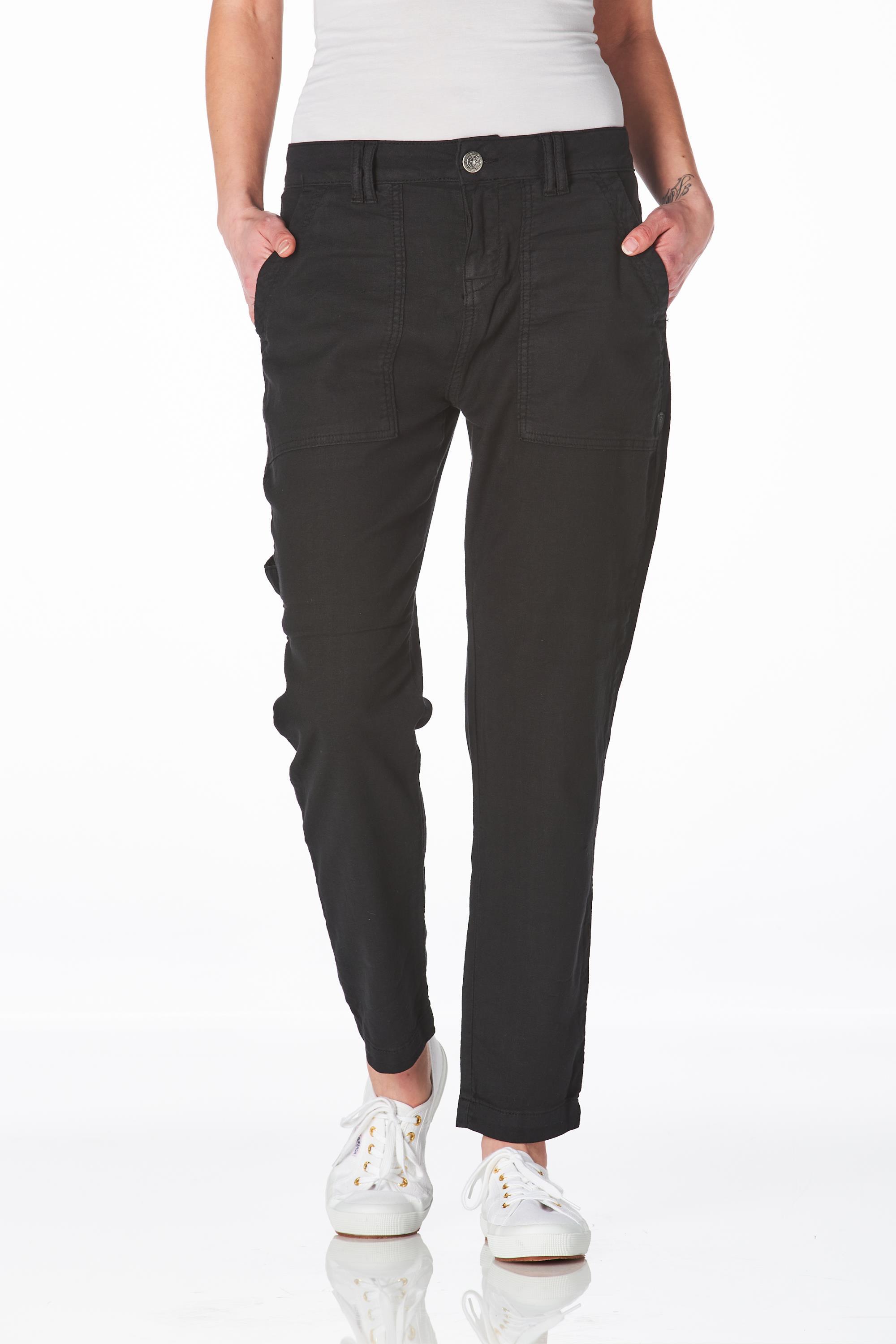 Delia worker linen black, length 27 inch