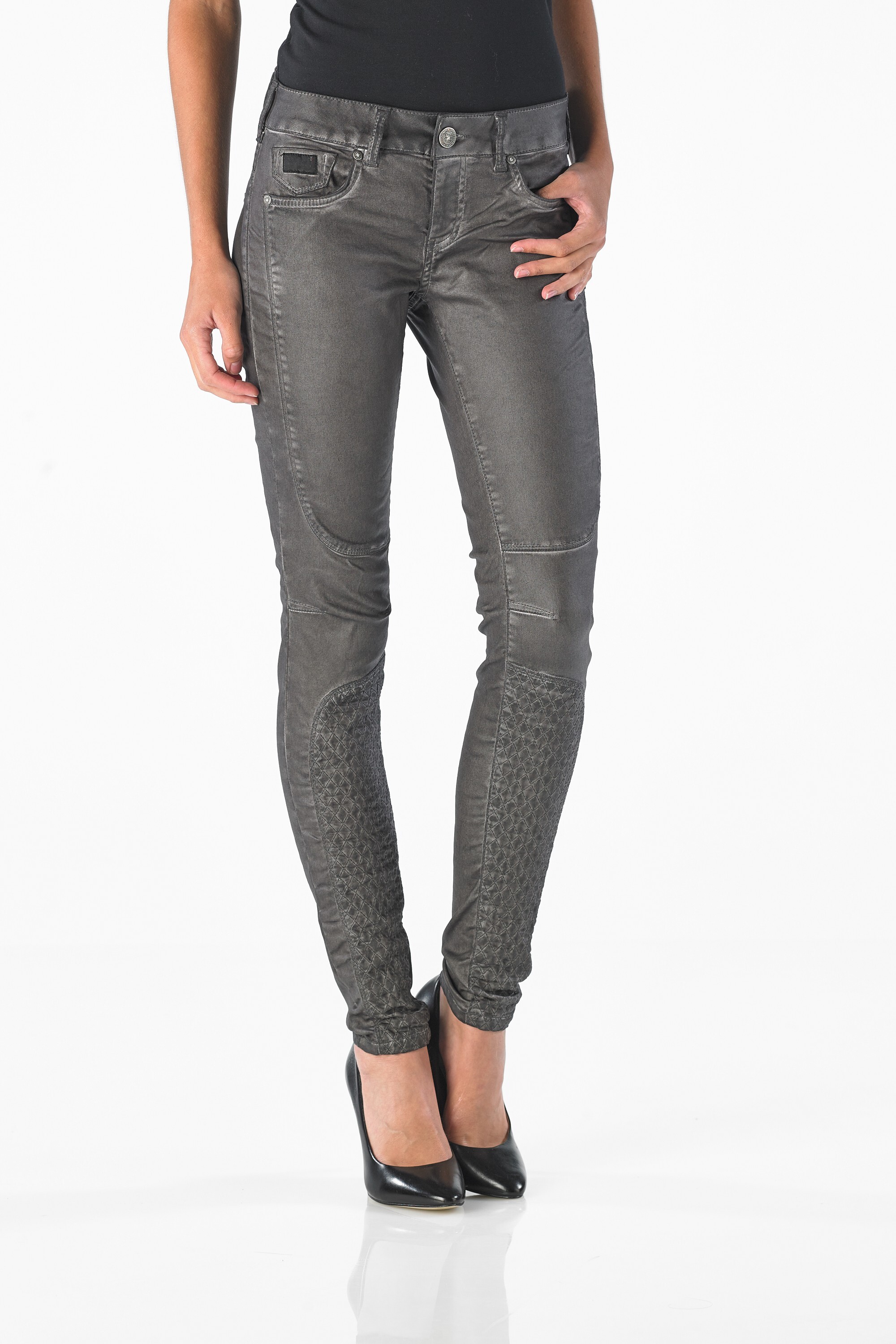 Tori - Superslim (Coated Oil Dyed Midgrey)