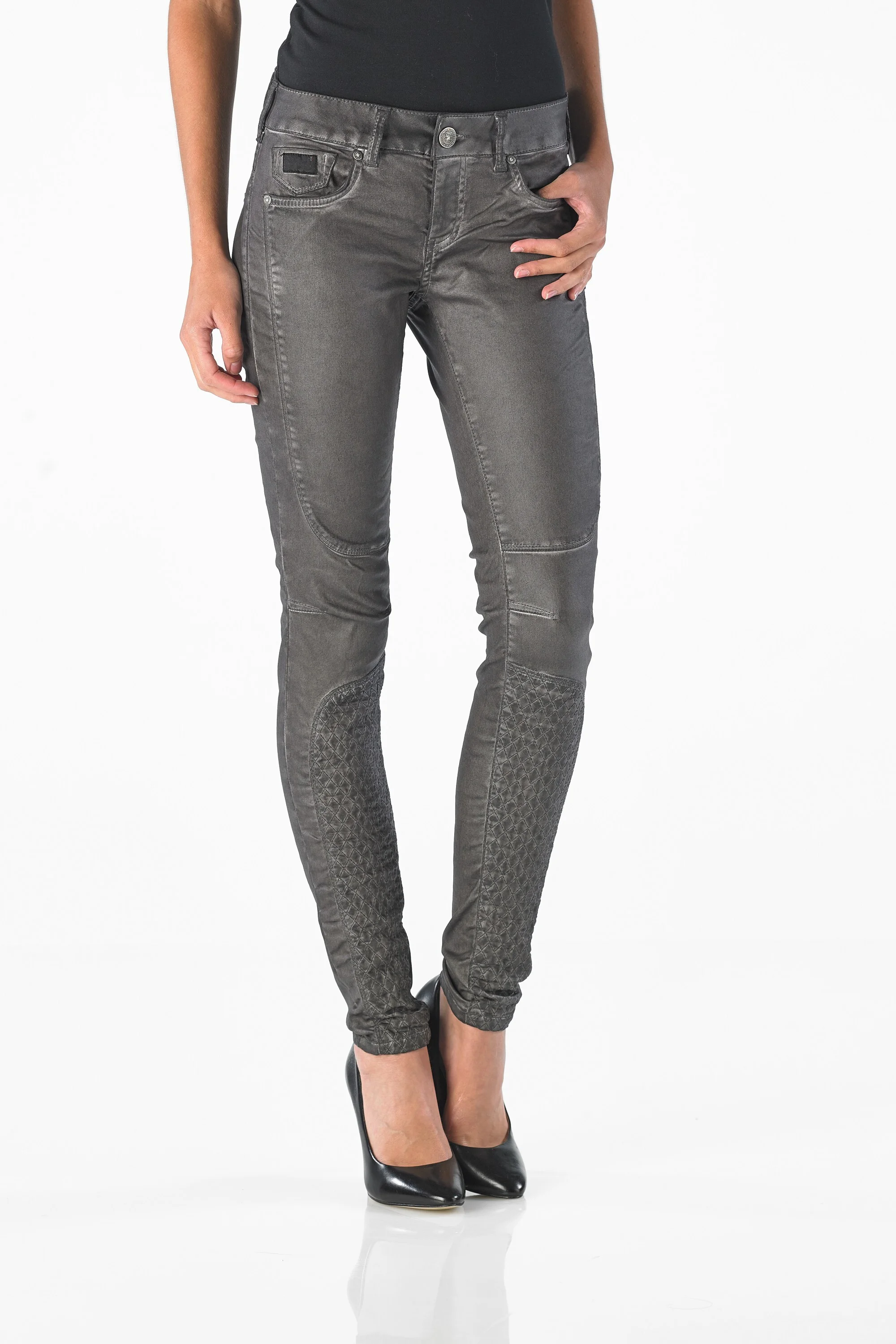 Tori - Superslim (Coated Oil Dyed Midgrey)