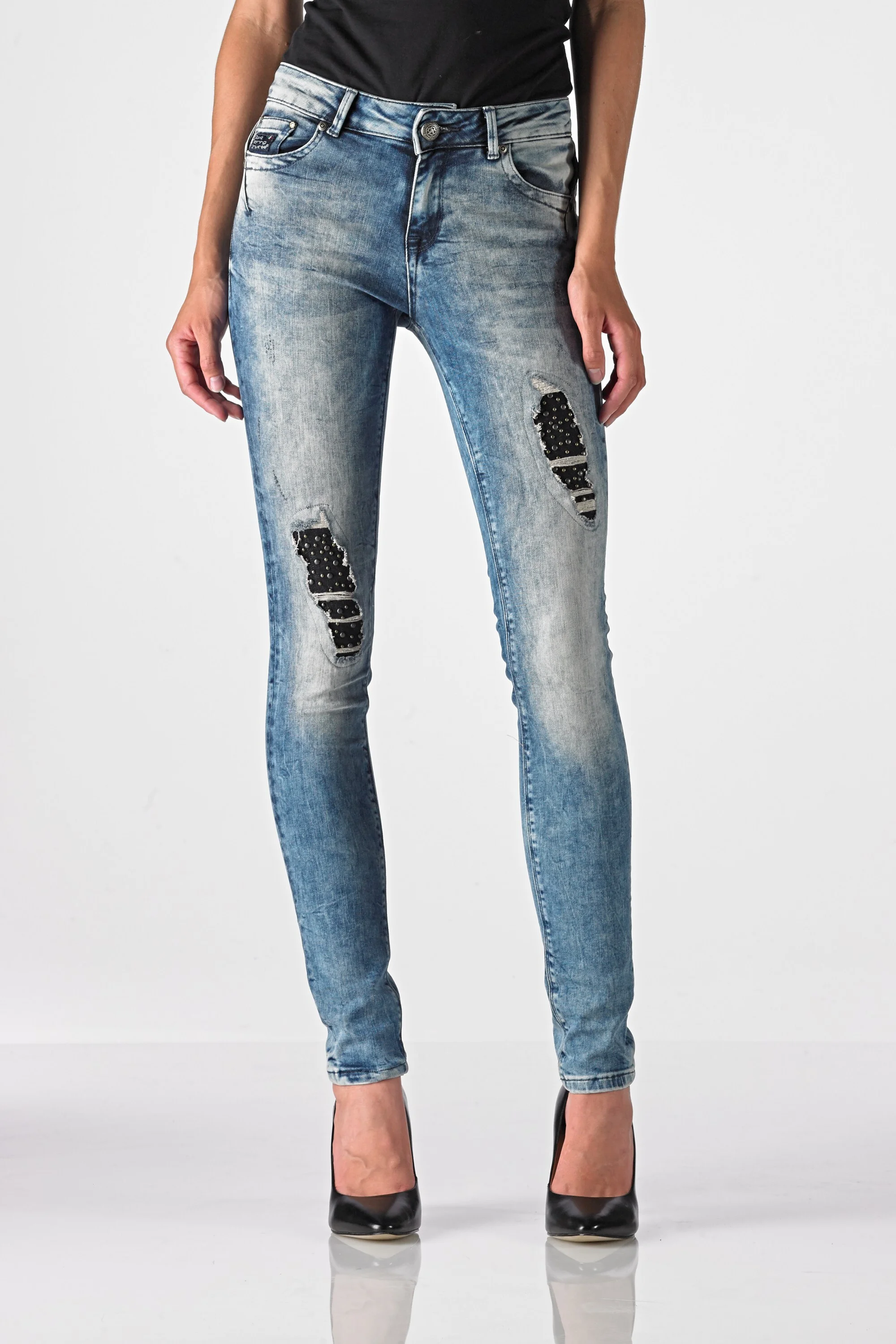 Sunny - Highwaist Slim (Deco Destroyed)